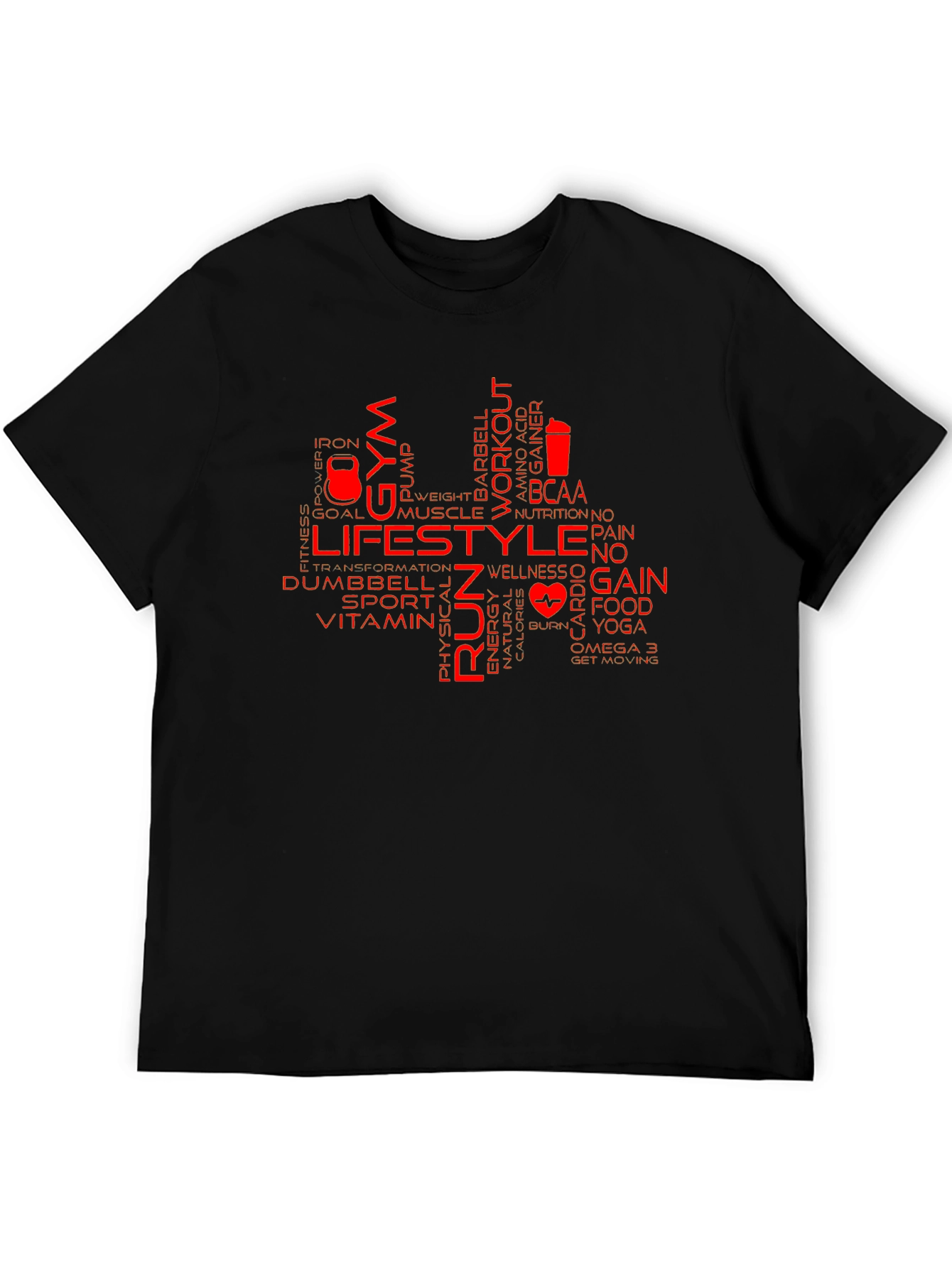 Gym & Fitness Word Art T-Shirt