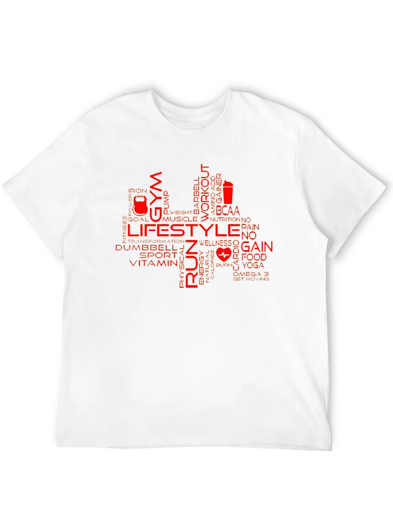 Gym & Fitness Word Art T-Shirt