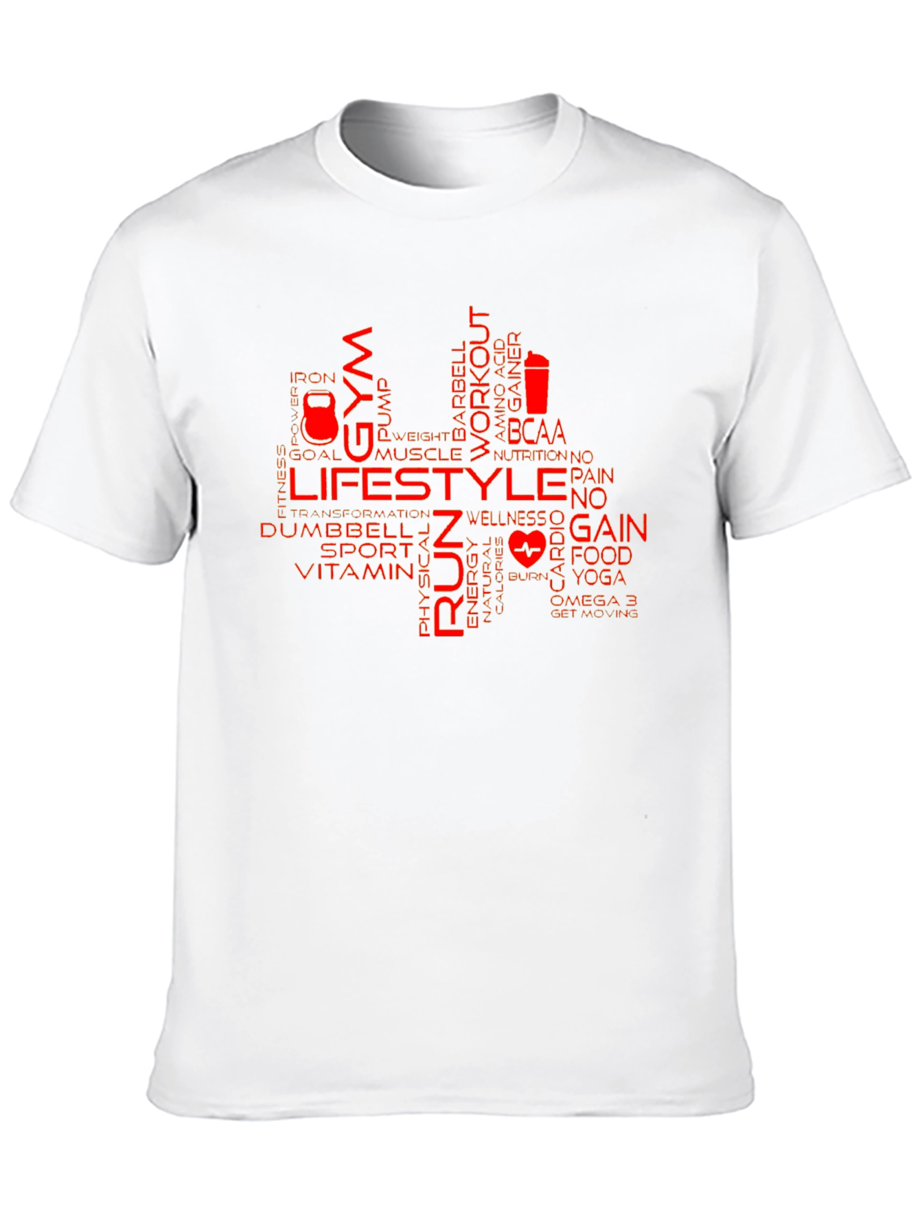 Gym & Fitness Word Art T-Shirt
