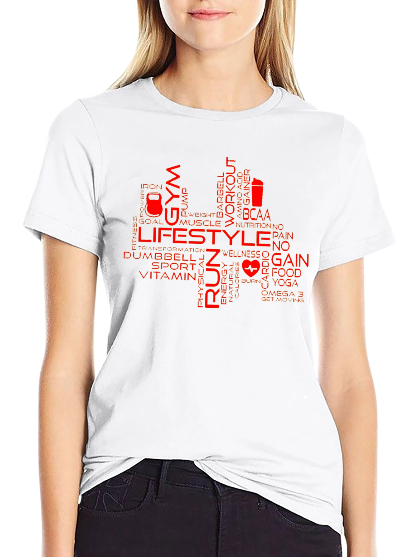 Gym & Fitness Word Art T-Shirt