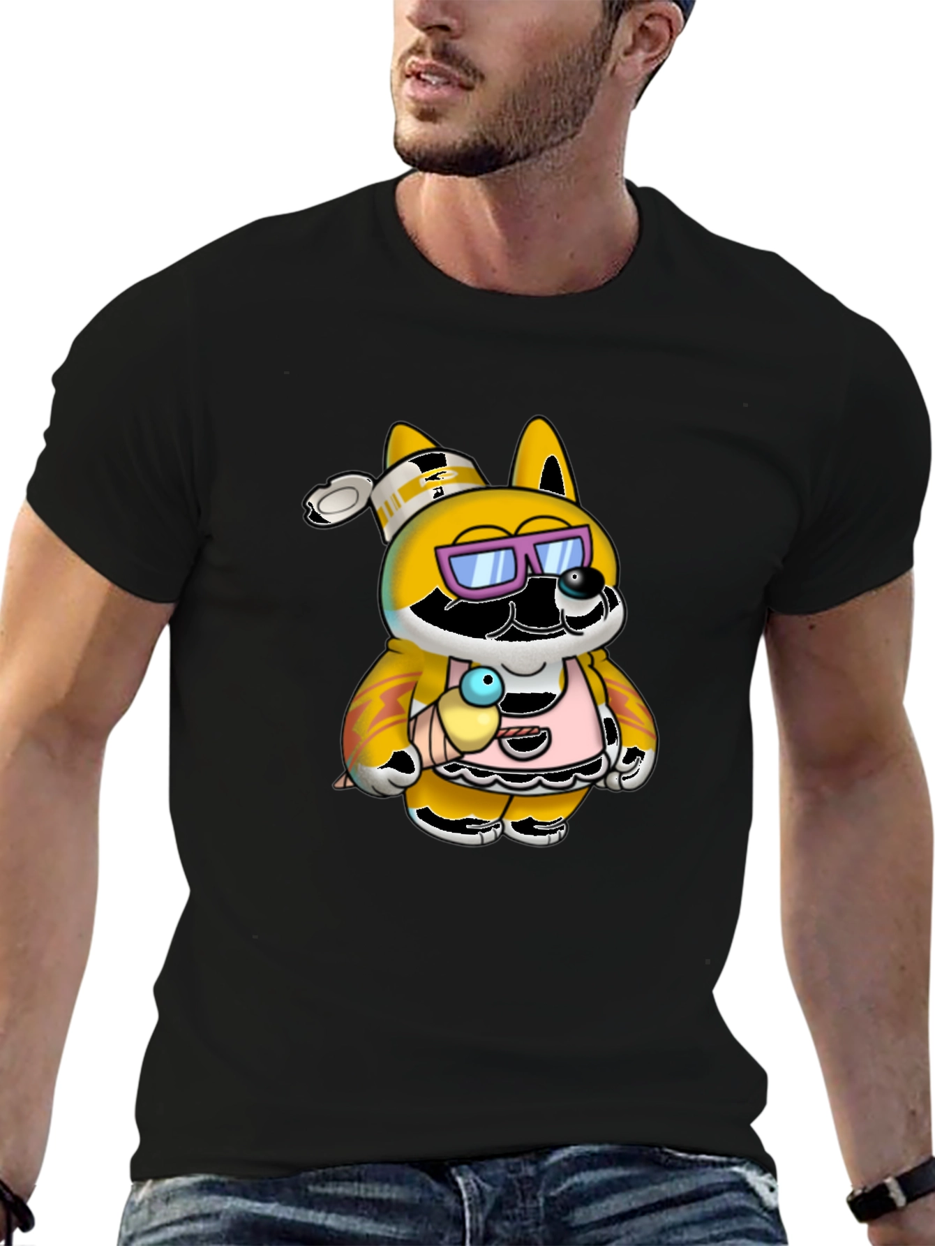 Cool Chef Dog Graphic T-Shirt