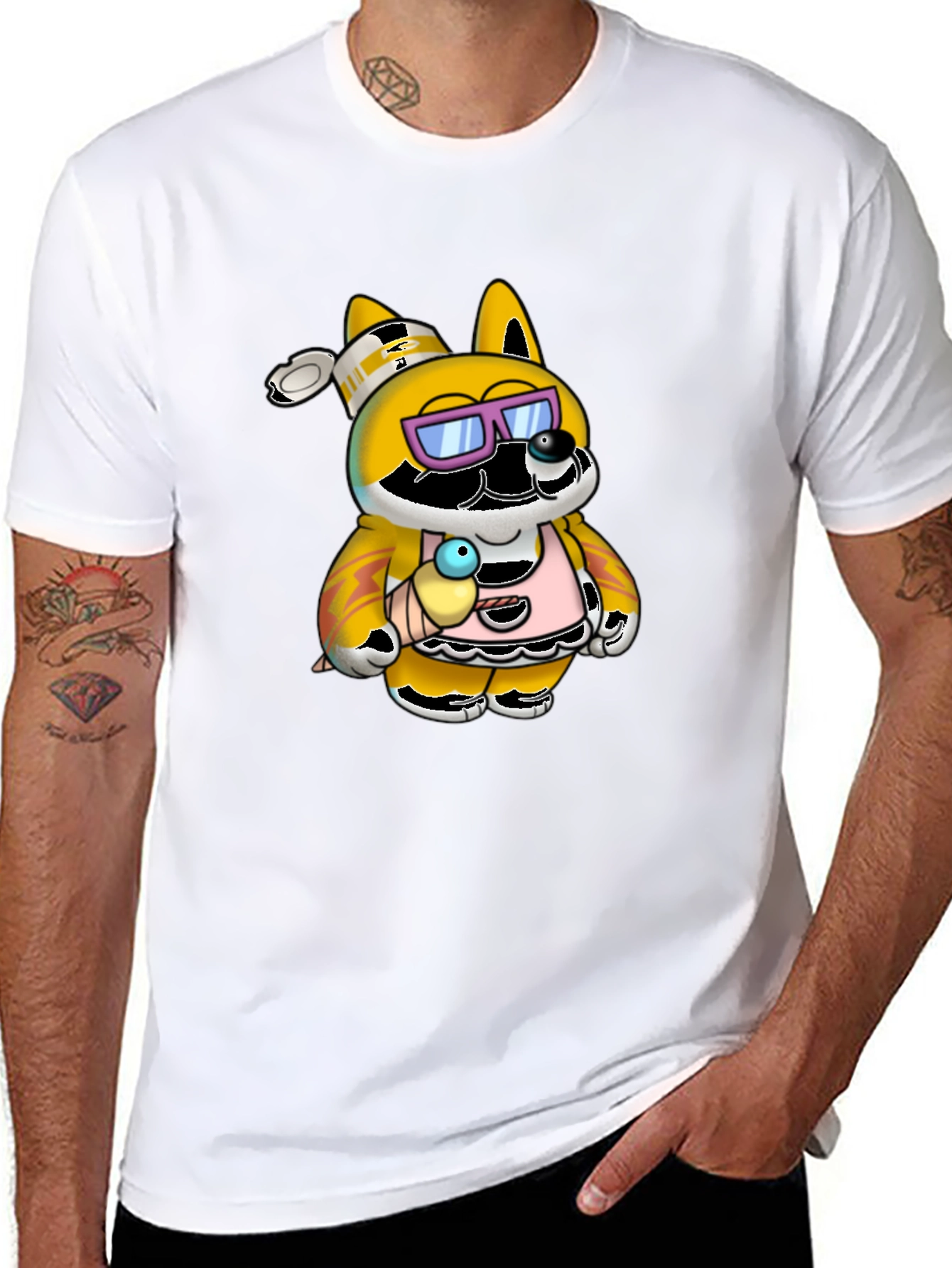 Cool Chef Dog Graphic T-Shirt