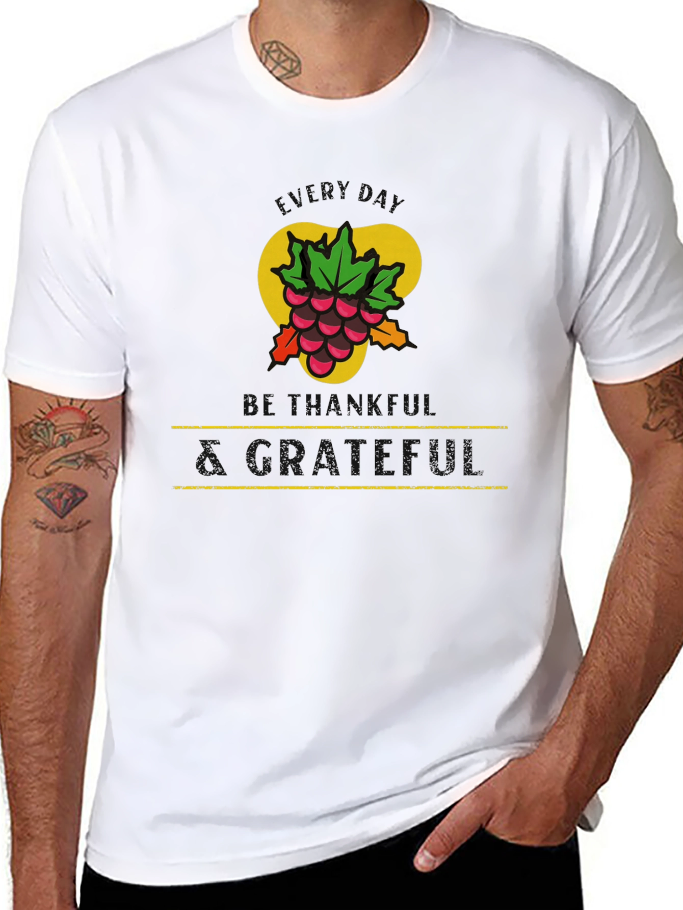 Grape Cluster Graphic Tee - Black