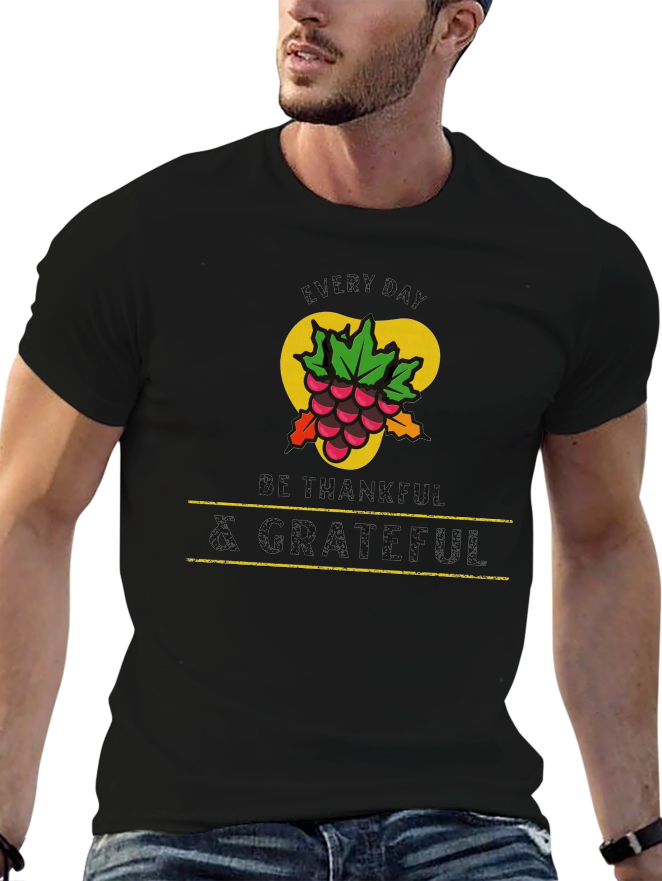 Grape Cluster Graphic Tee - Black