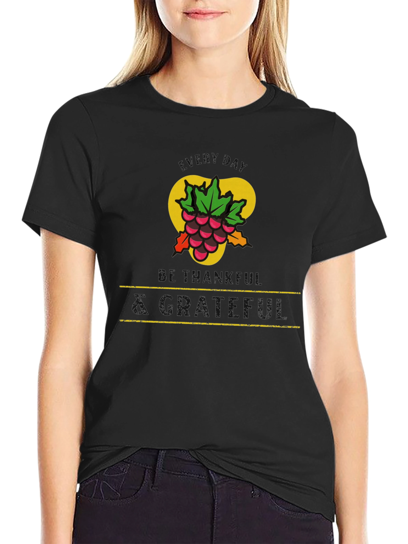 Grape Cluster Graphic Tee - Black