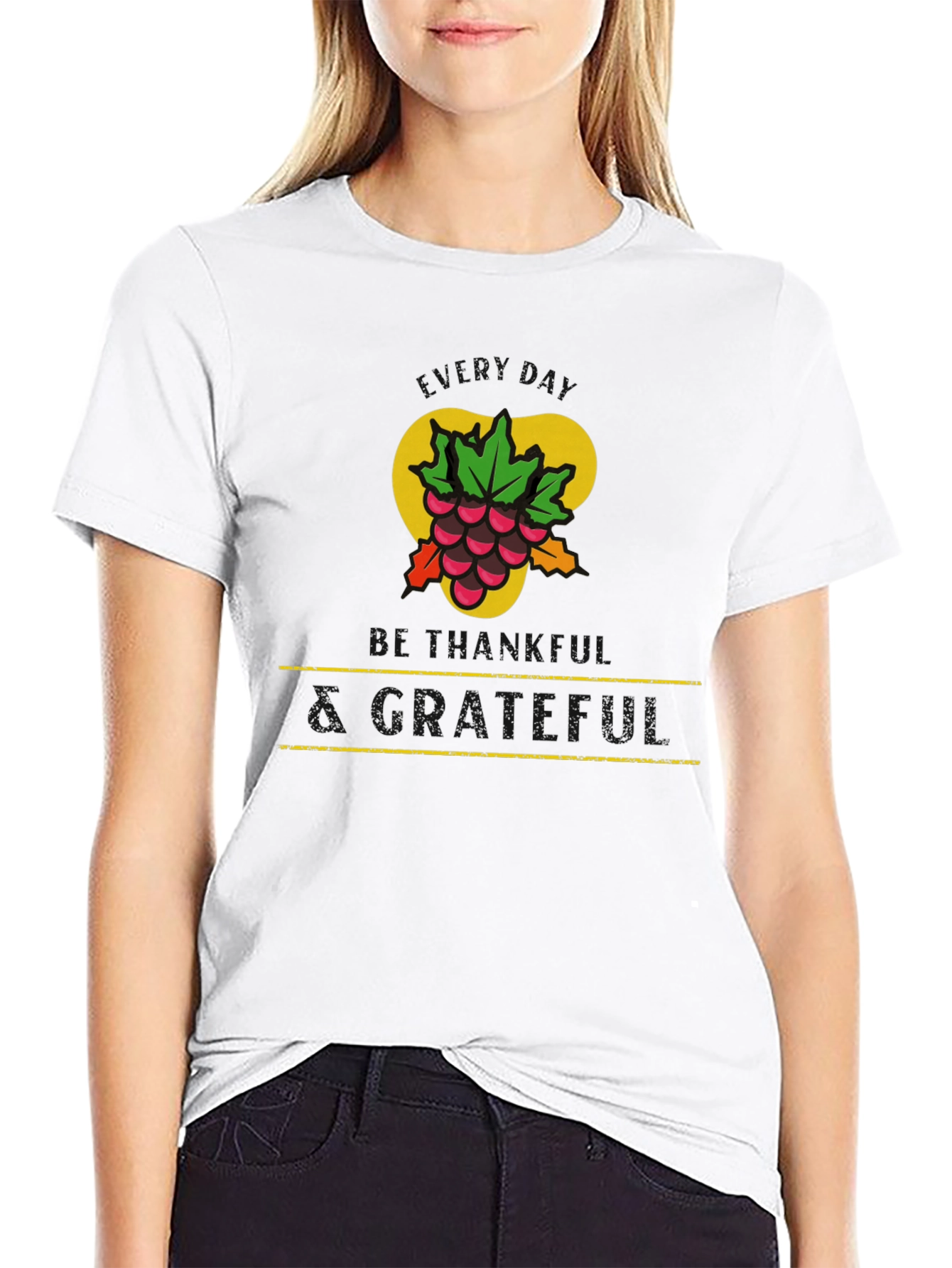 Grape Cluster Graphic Tee - Black