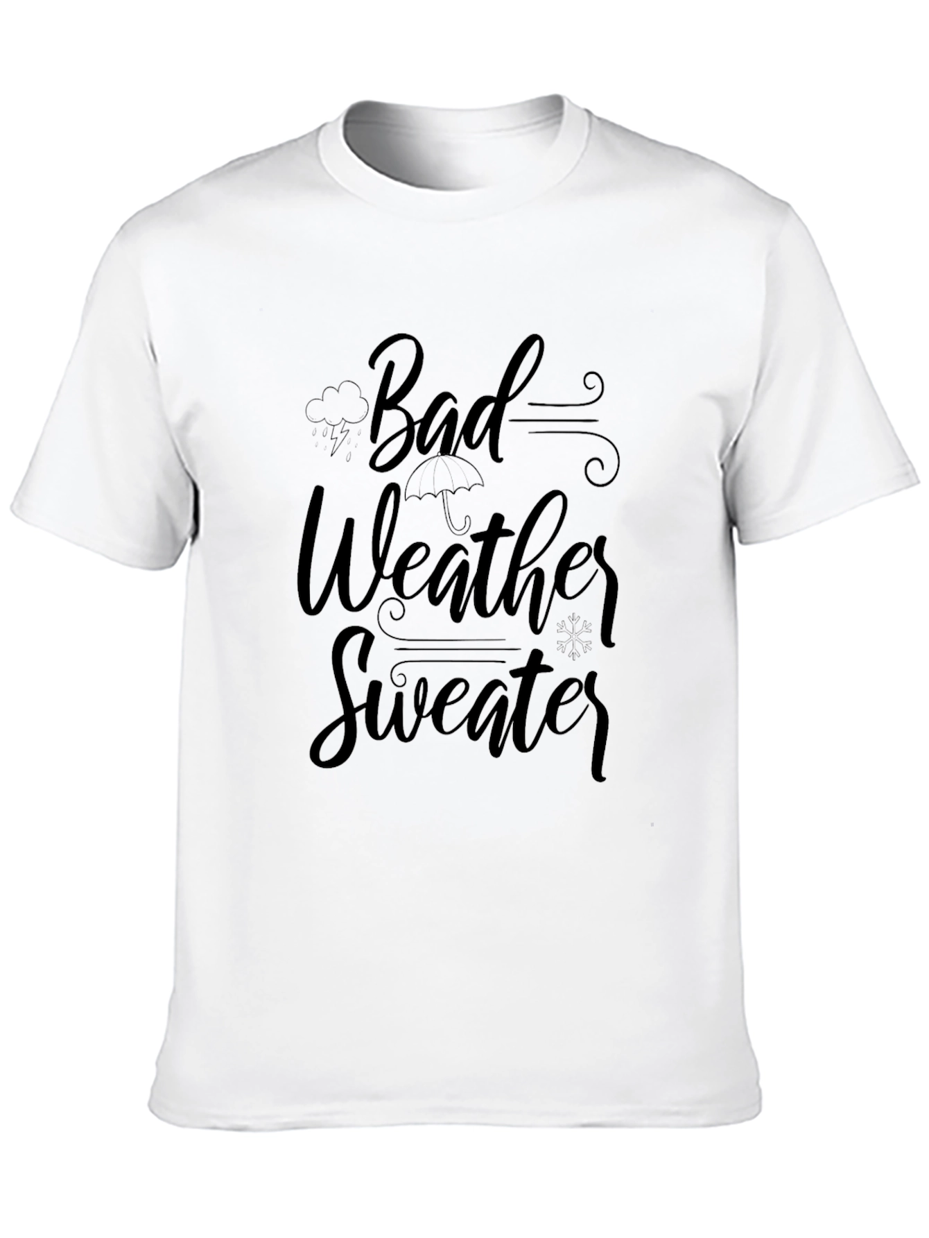 Bad Weather Sweater Graphic Tee - Black