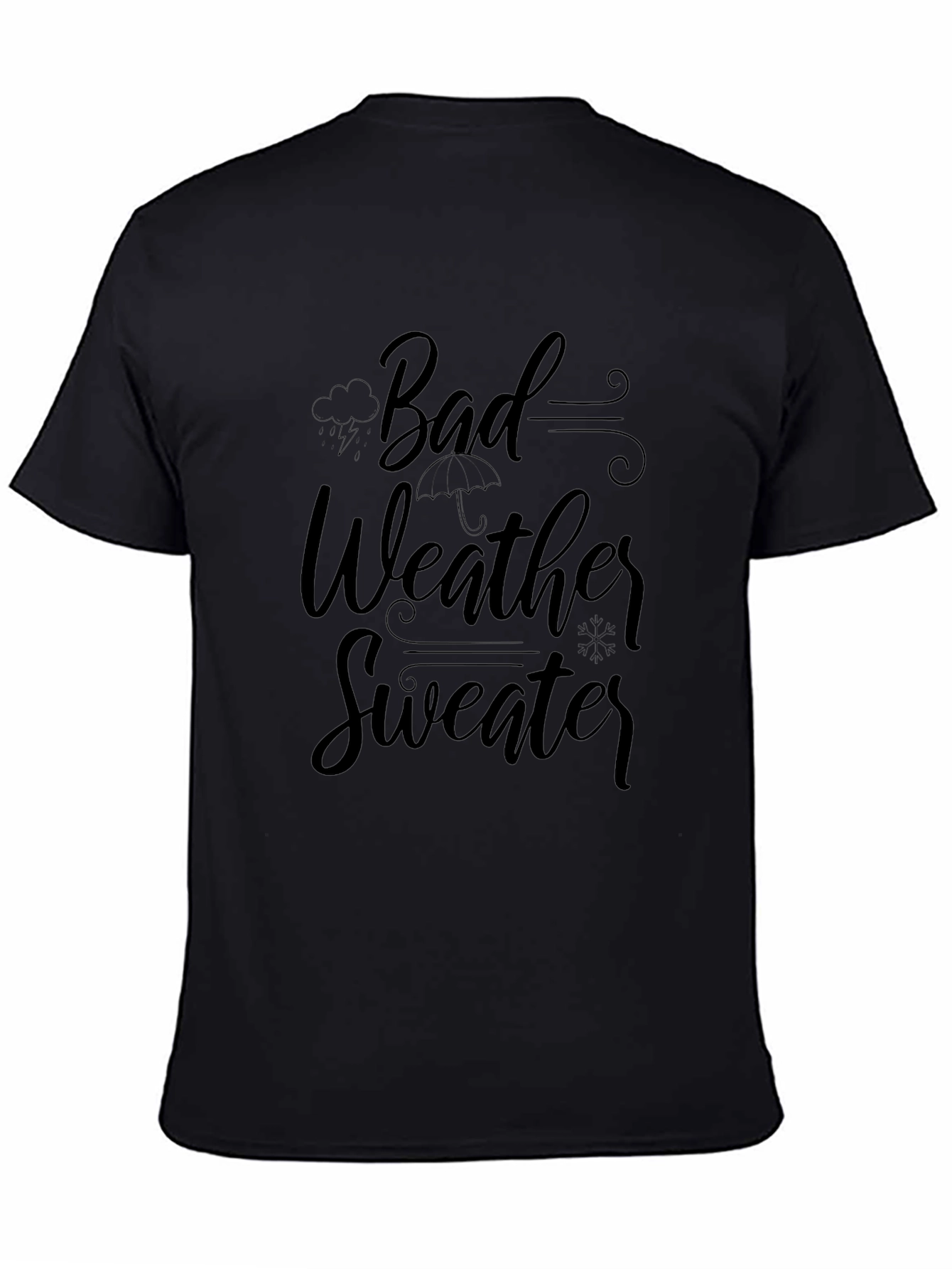 Bad Weather Sweater Graphic Tee - Black