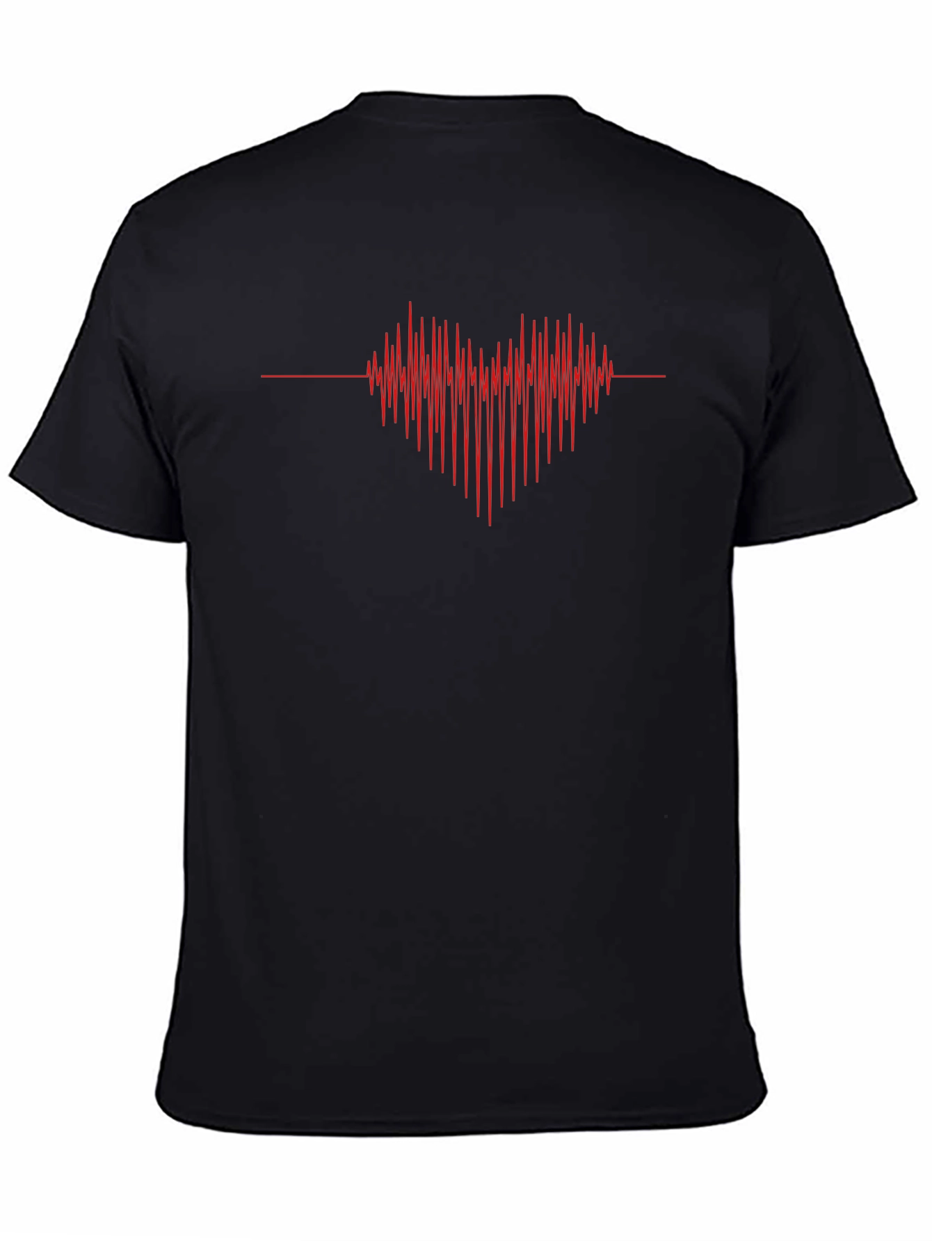 Heartbeat Love Black T-Shirt