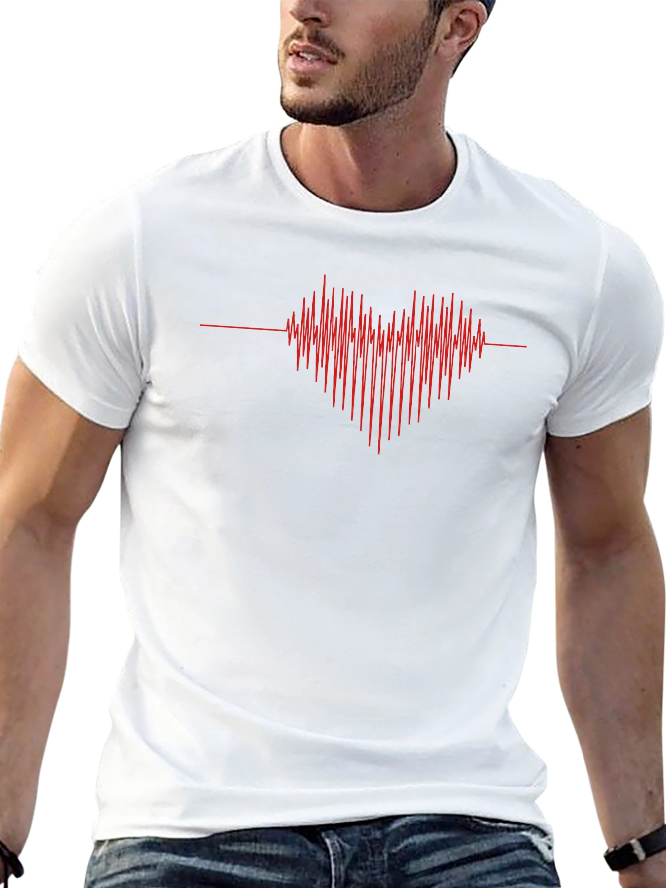 Heartbeat Love Black T-Shirt