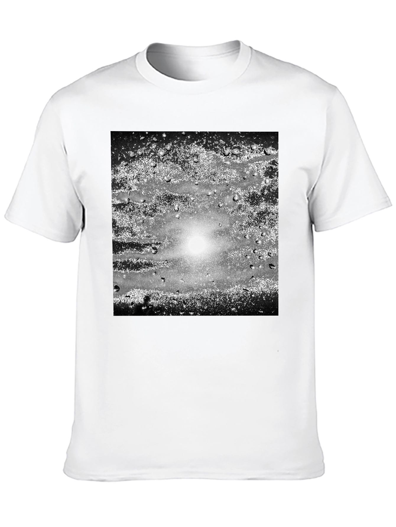 Abstract Graphic Print Black Crew Neck T-Shirt