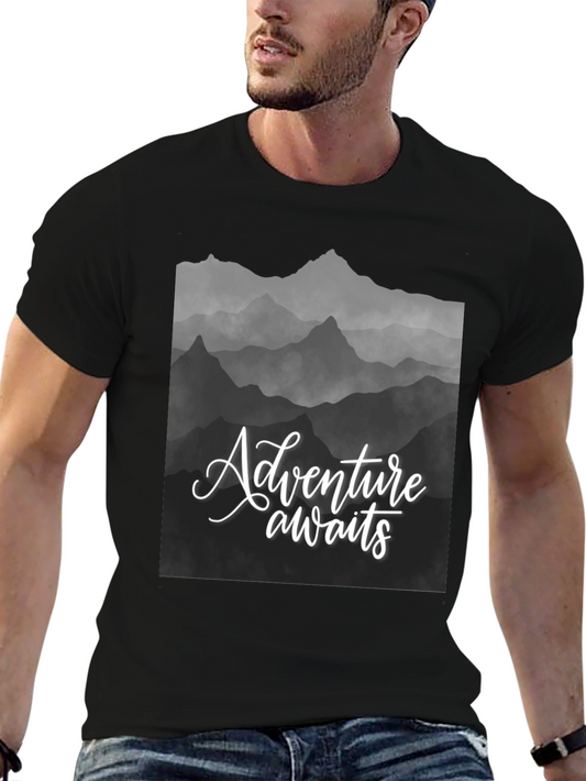 Adventure Awaits Mountain Graphic Tee
