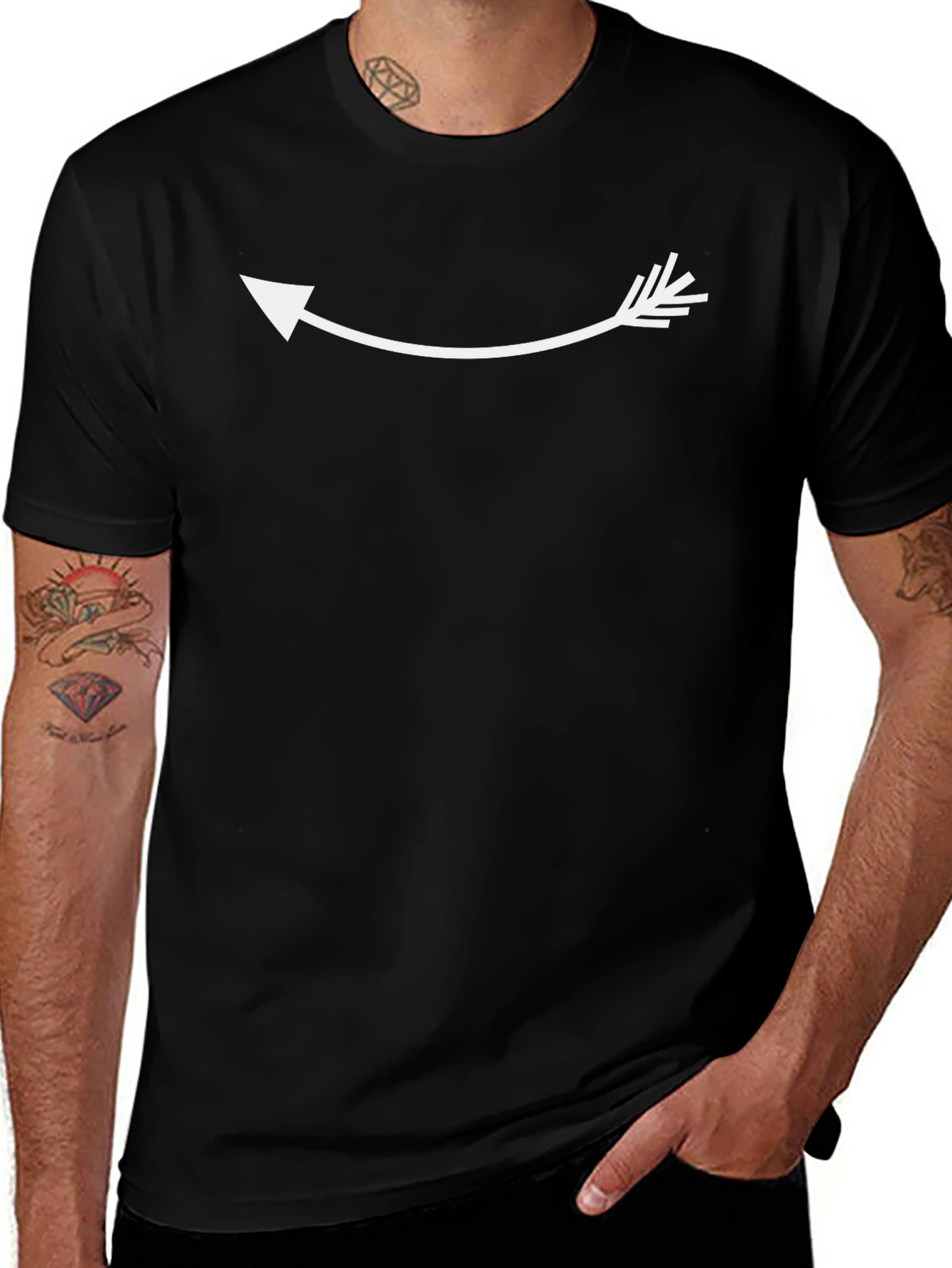 Arrow Graphic Black T-Shirt