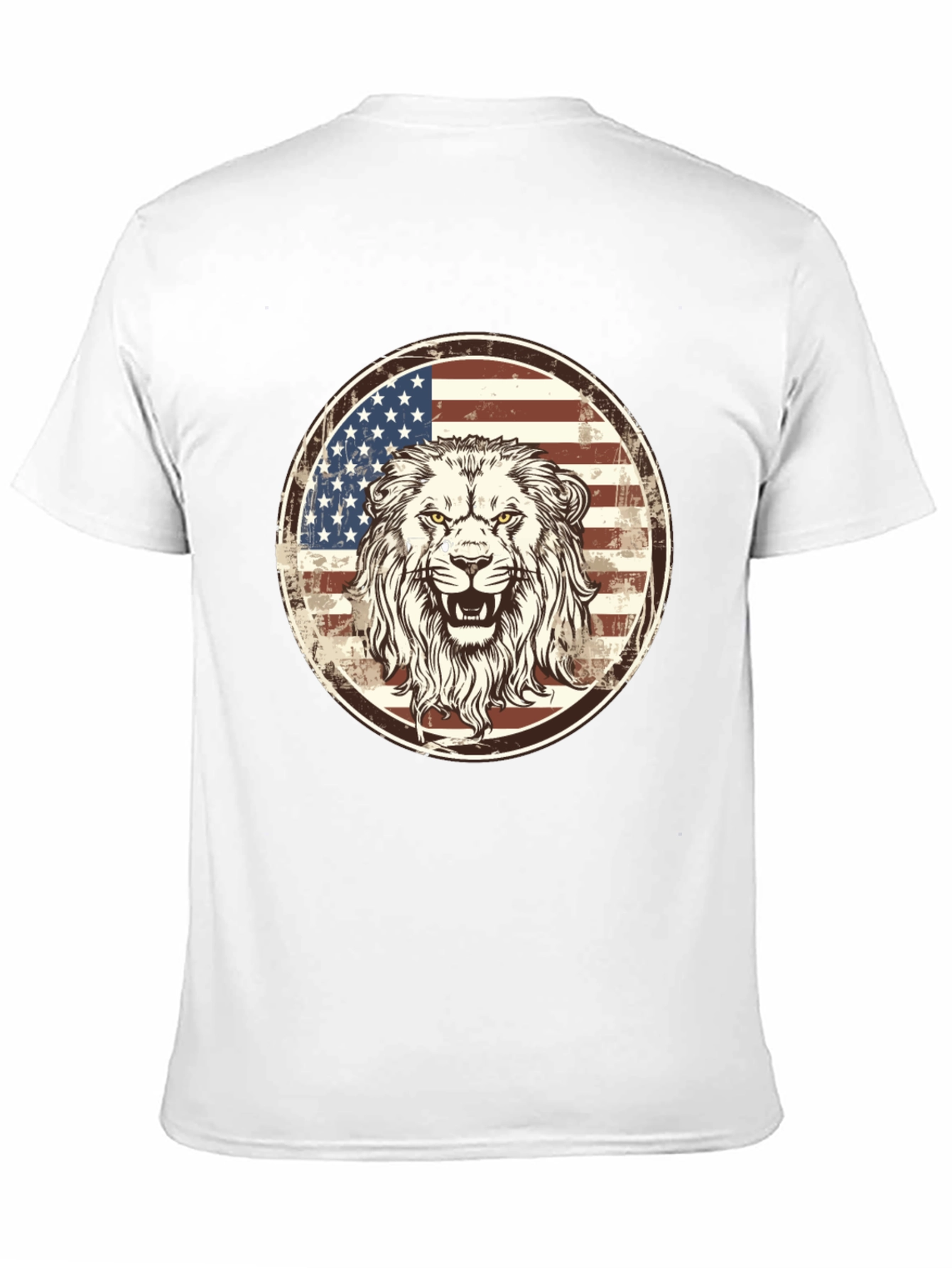 American Lion Graphic Tee - Patriotic Style