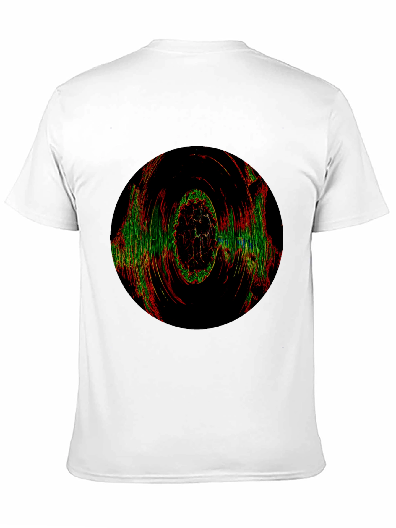 Abstract Circle Graphic Print Black T-Shirt