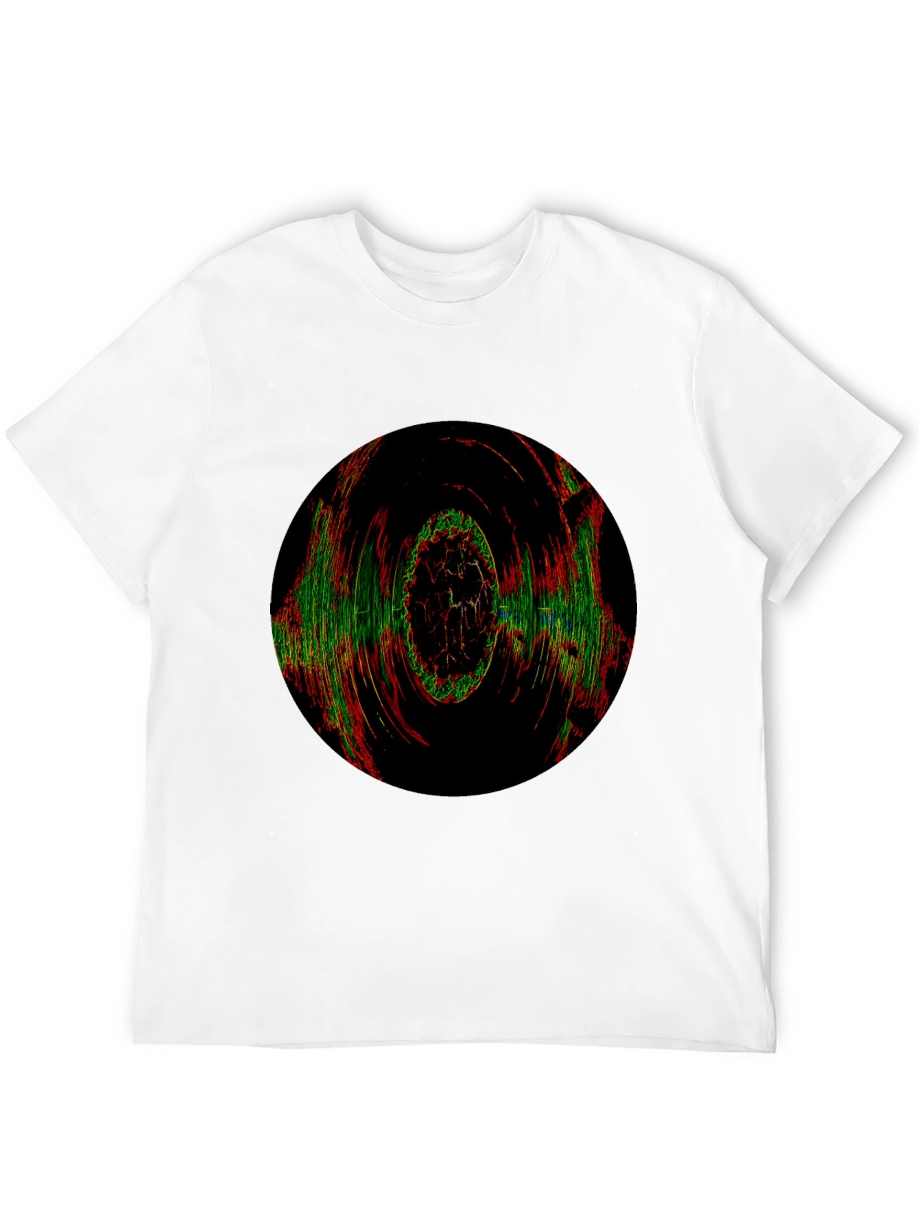 Abstract Circle Graphic Print Black T-Shirt