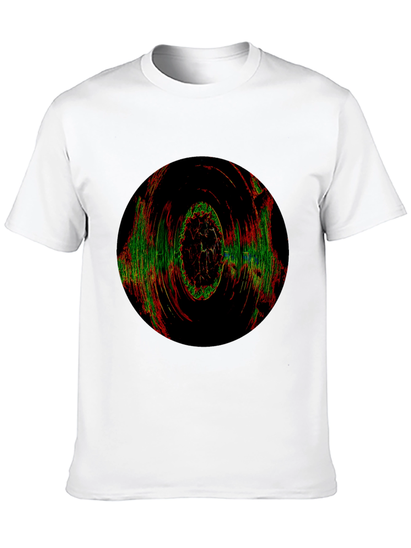 Abstract Circle Graphic Print Black T-Shirt
