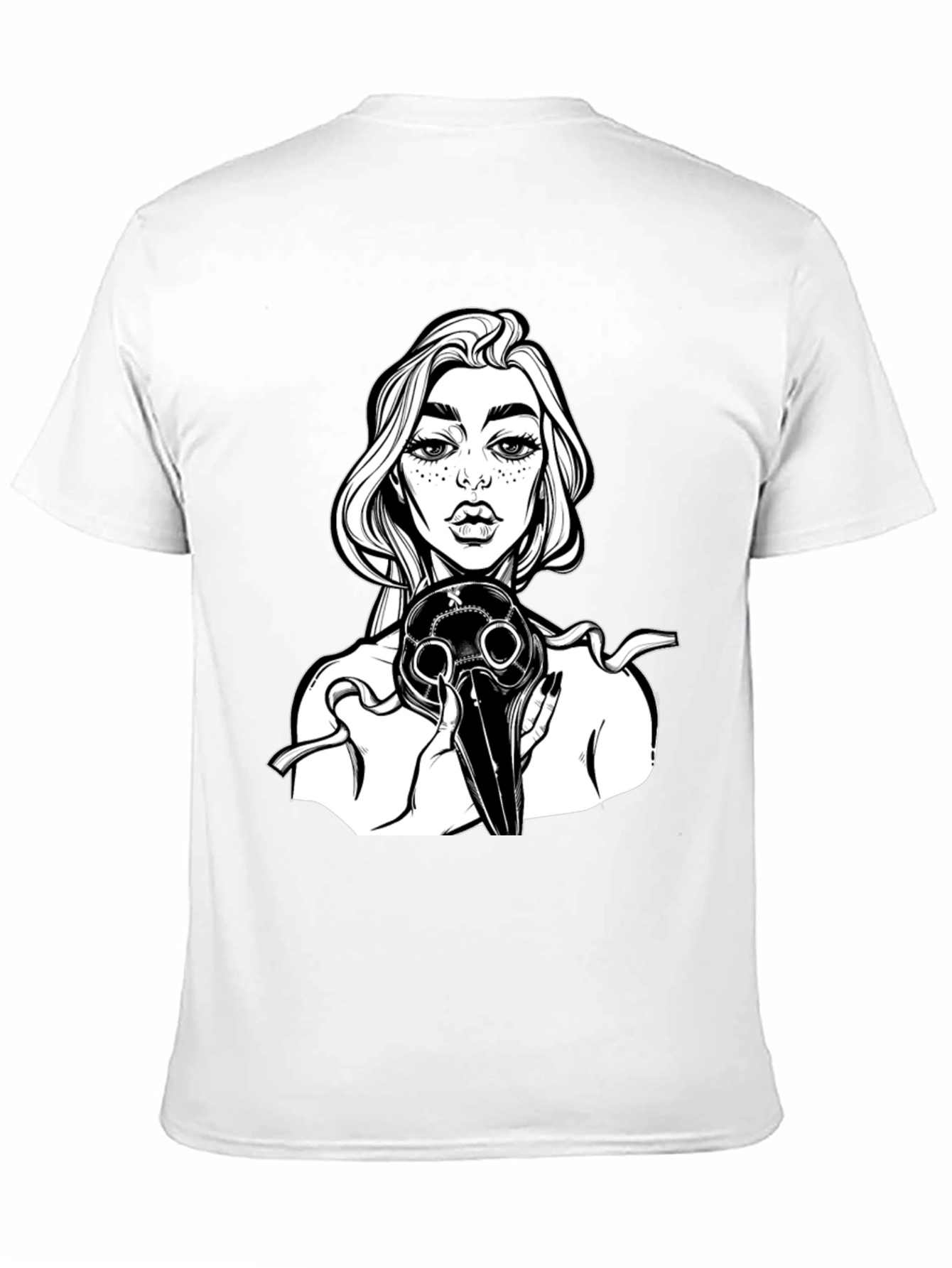 Gothic Plague Doctor Graphic Tee - Black