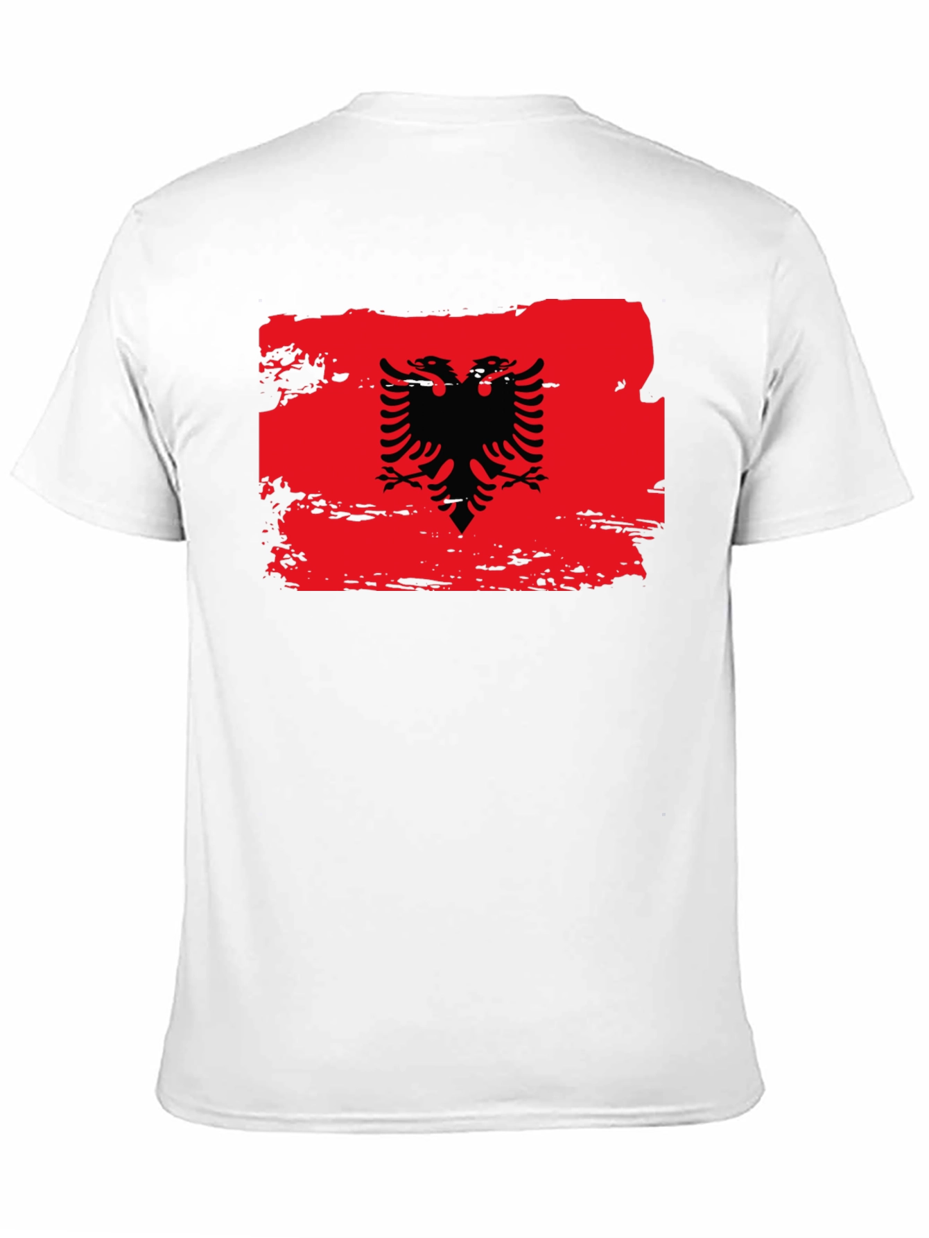 Albanian Flag Eagle Graphic Black T-Shirt