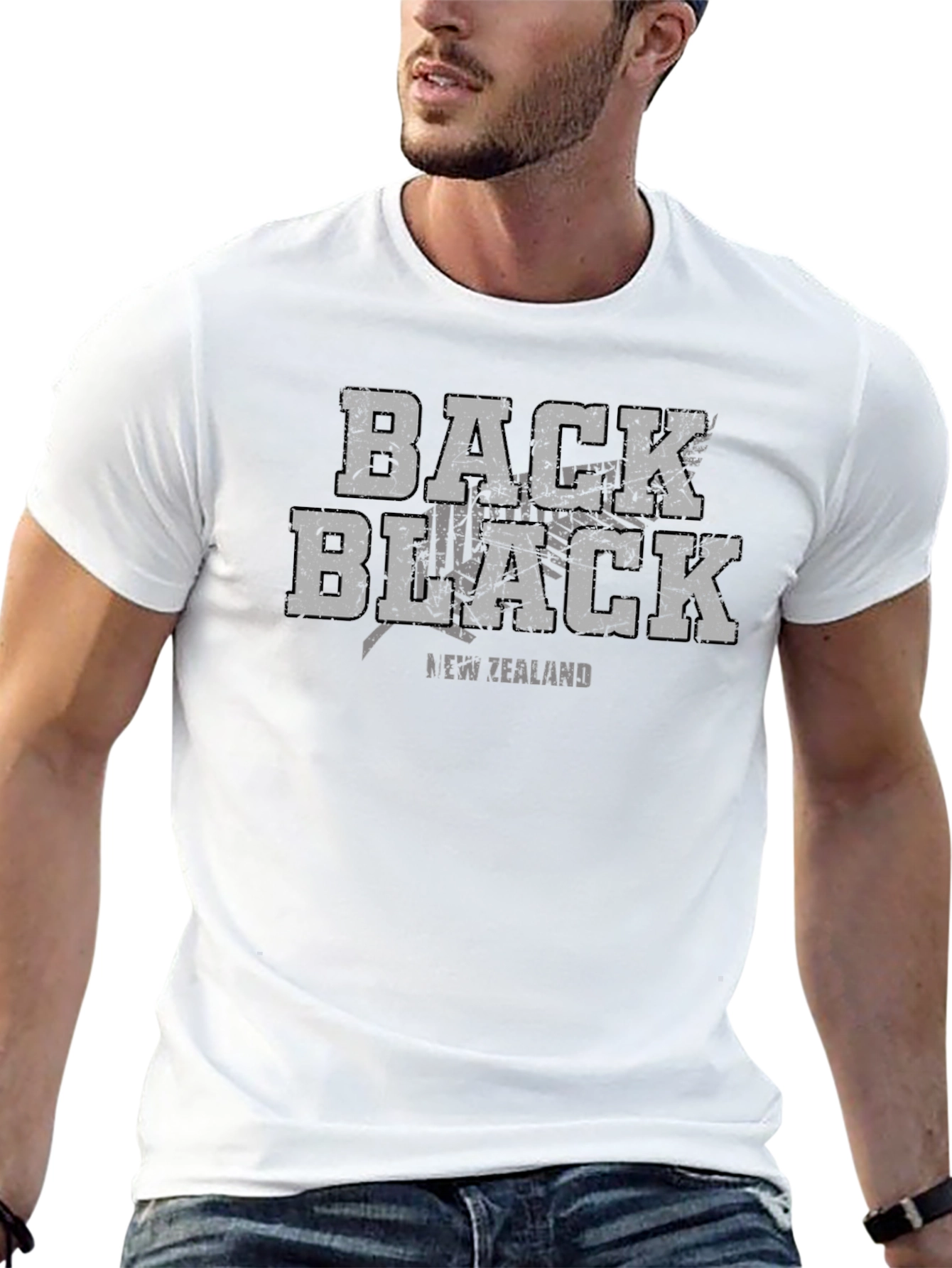 Back Black New Zealand Graphic Tee