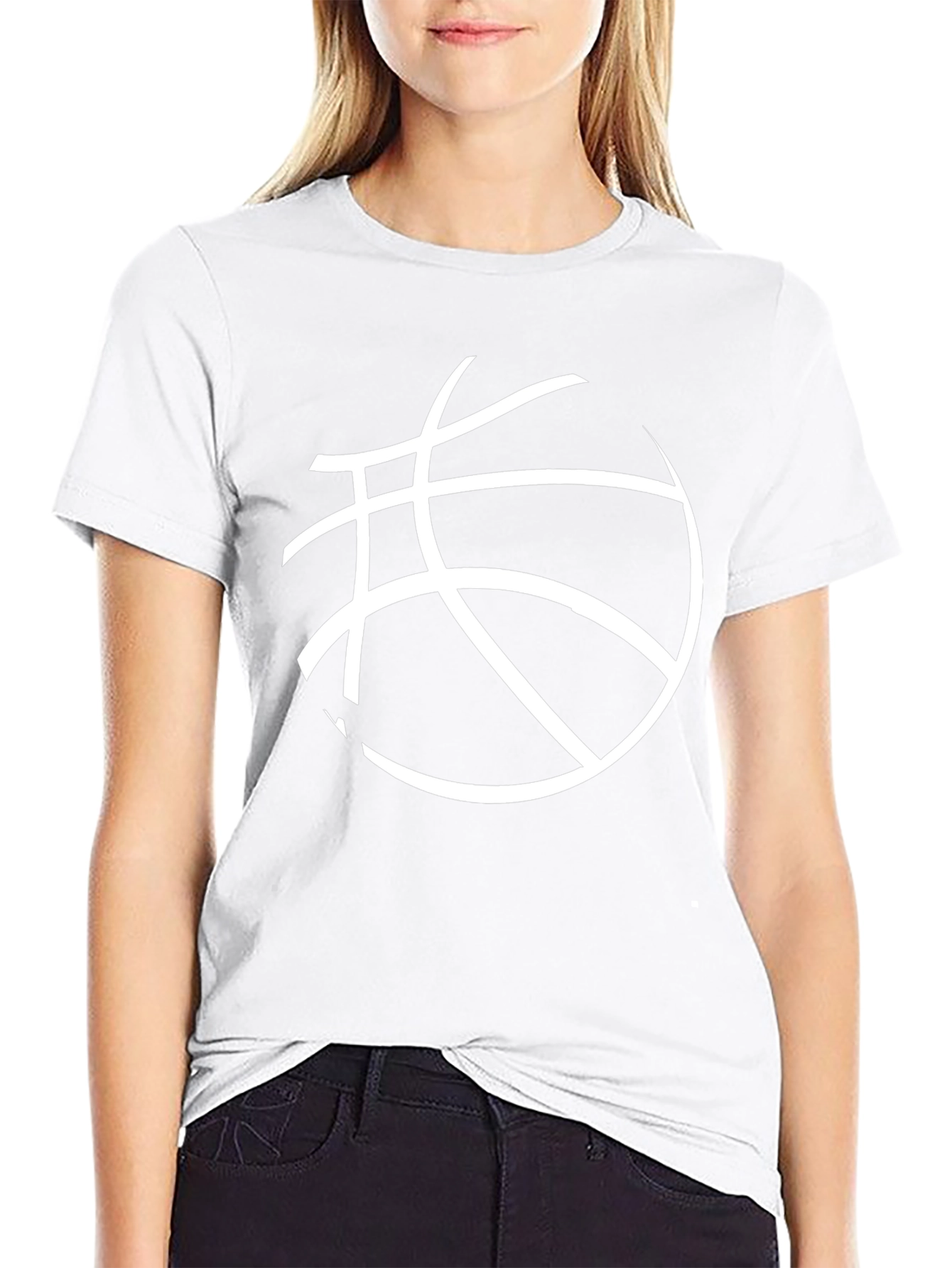 Basketball Graphic Tee - Black Cotton Blend