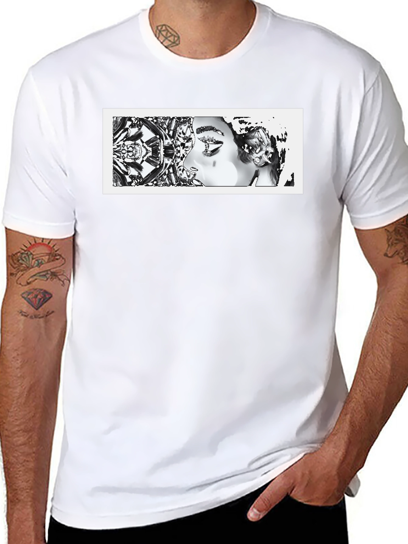 Abstract Art Graphic Black T-Shirt