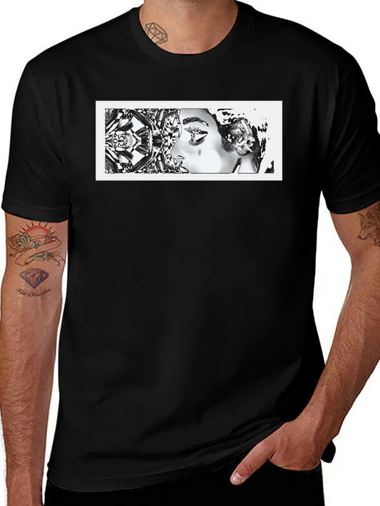 Abstract Art Graphic Black T-Shirt
