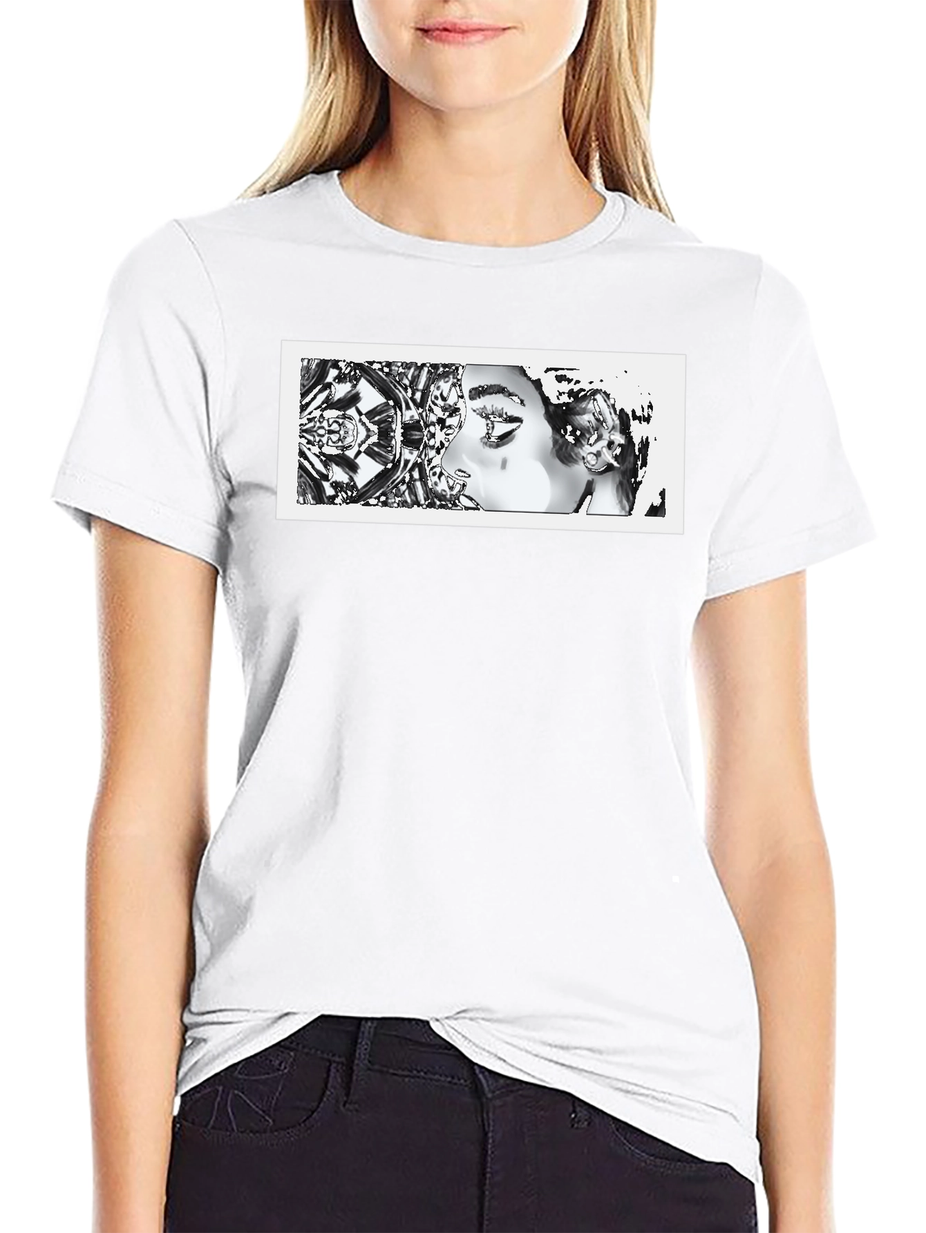 Abstract Art Graphic Black T-Shirt
