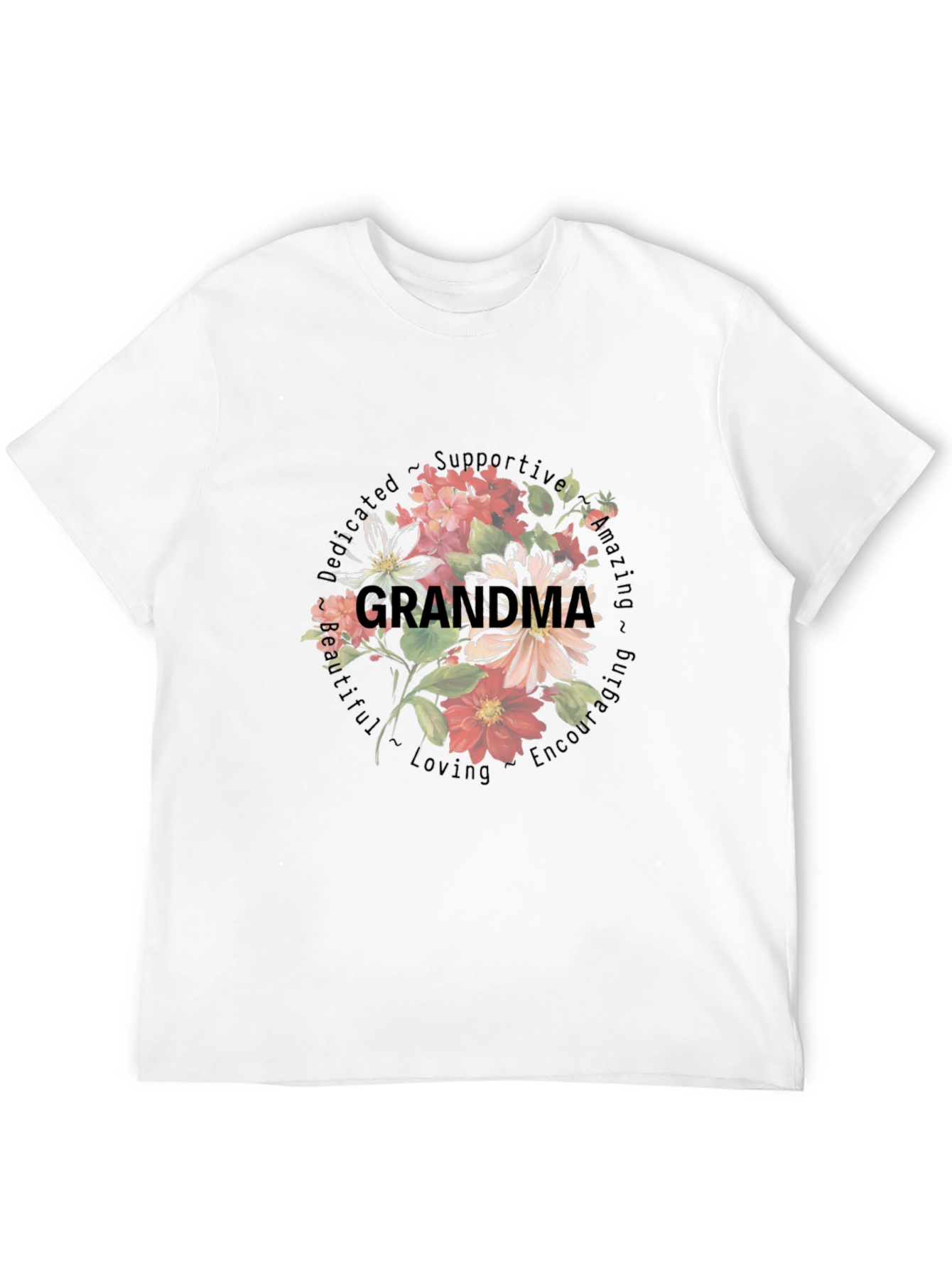 Grandma Floral Graphic T-Shirt