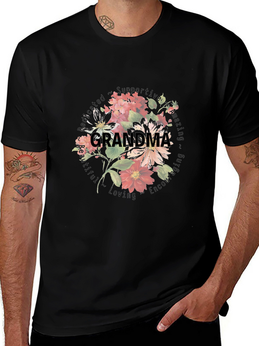 Grandma Floral Graphic T-Shirt