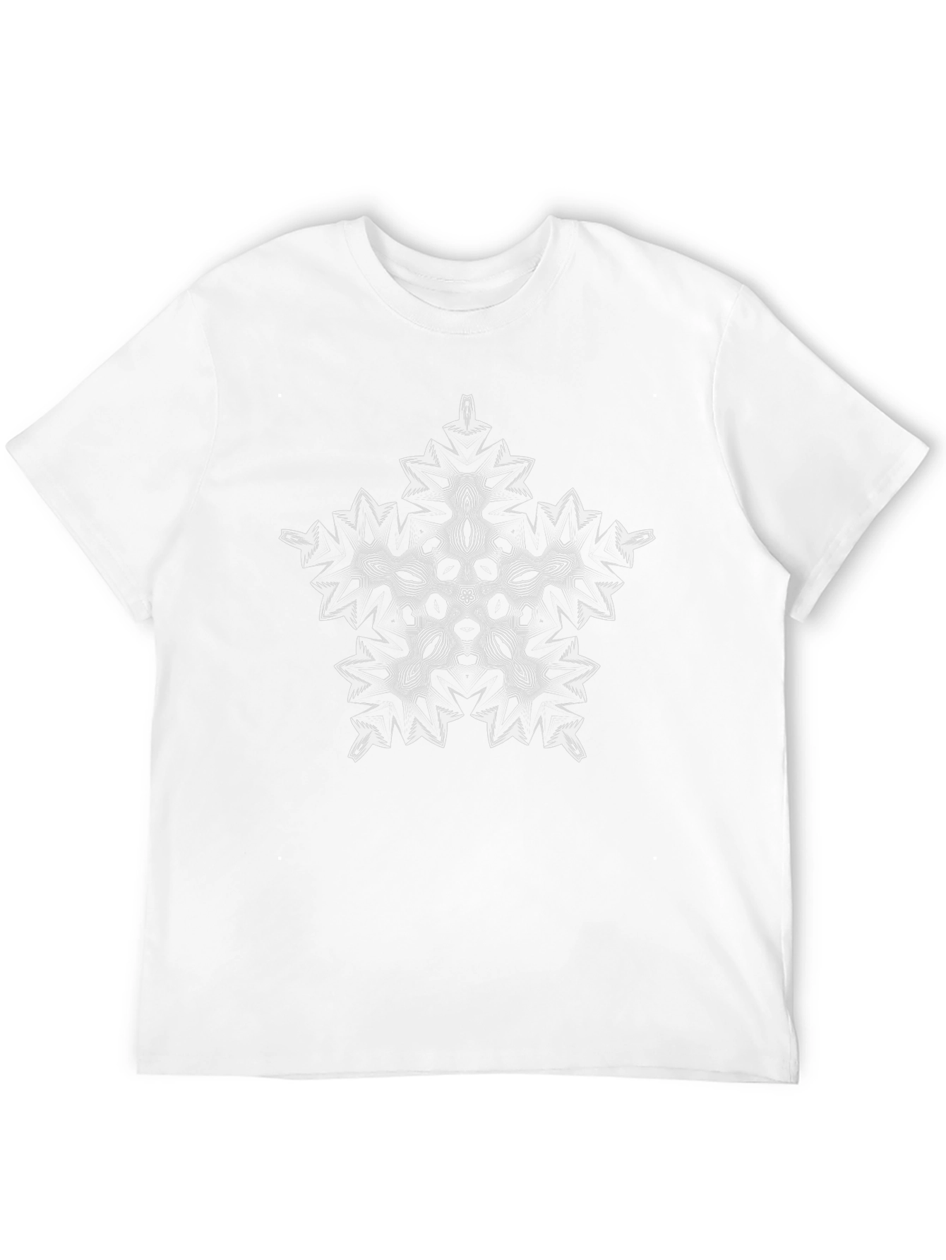 Geometric Star Graphic Tee - Black Cotton Blend