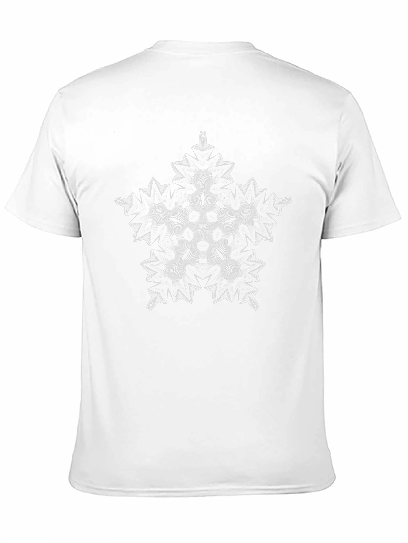 Geometric Star Graphic Tee - Black Cotton Blend
