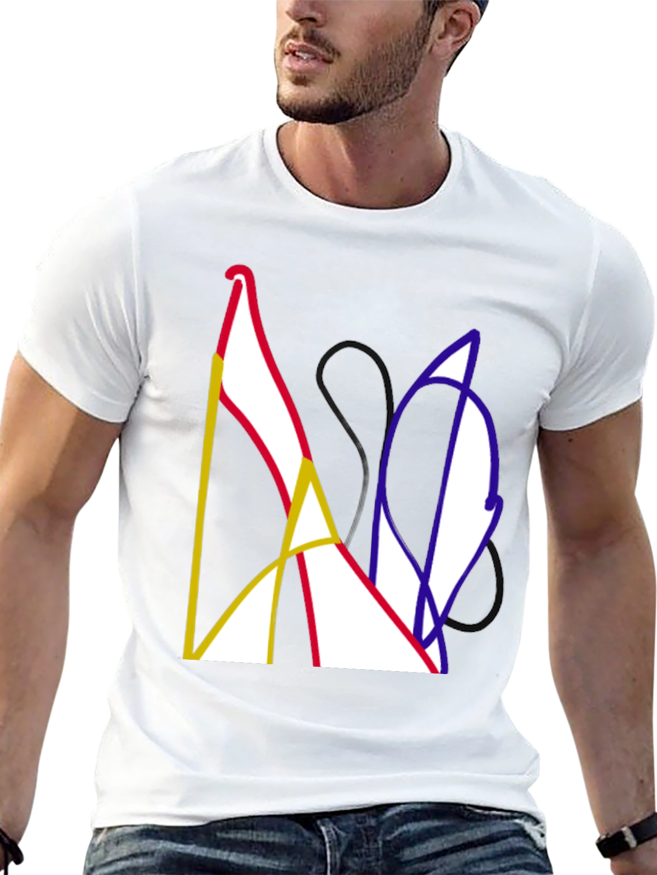 Abstract Art Black T-Shirt - Modern Graphic Tee