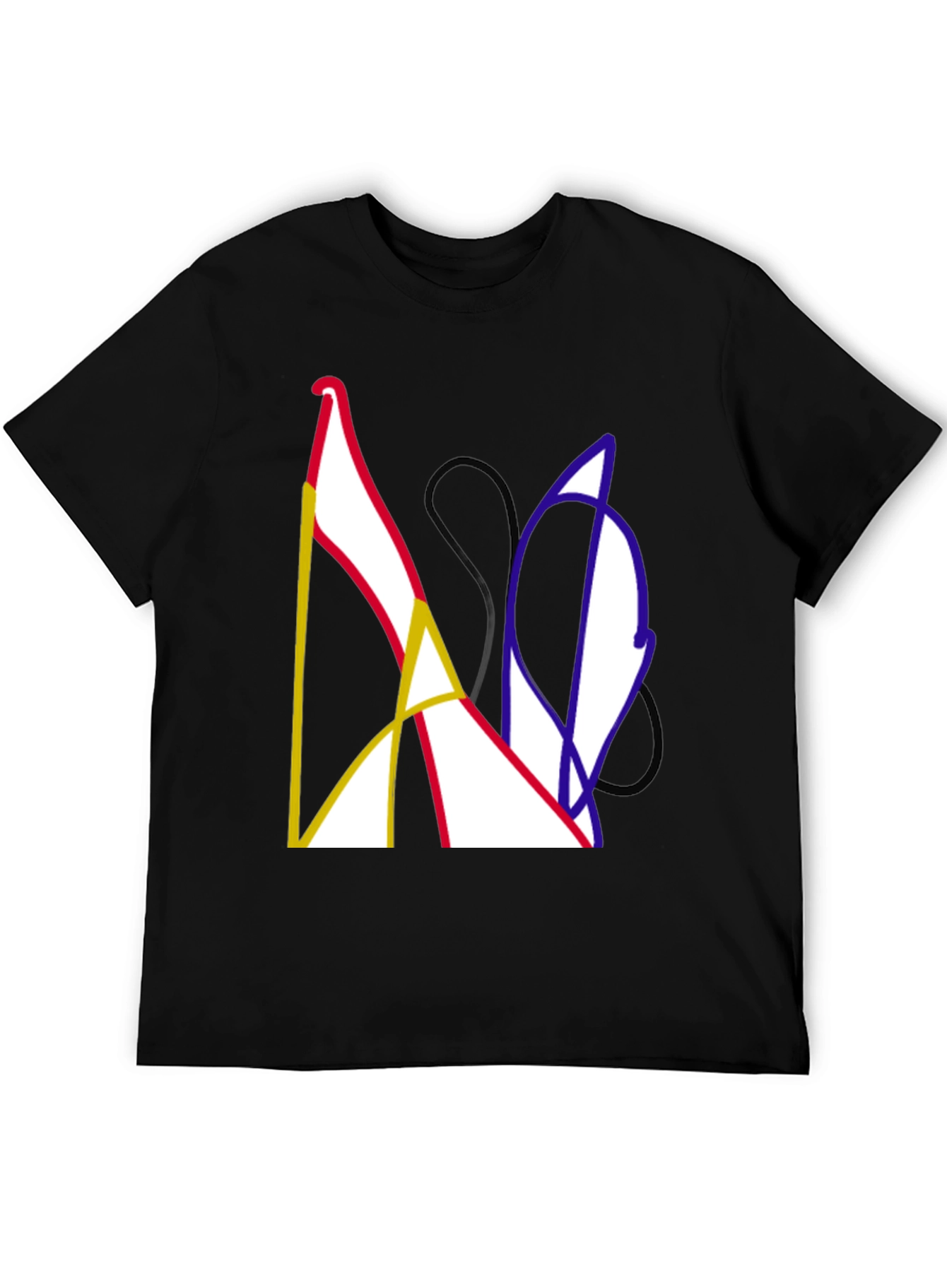 Abstract Art Black T-Shirt - Modern Graphic Tee