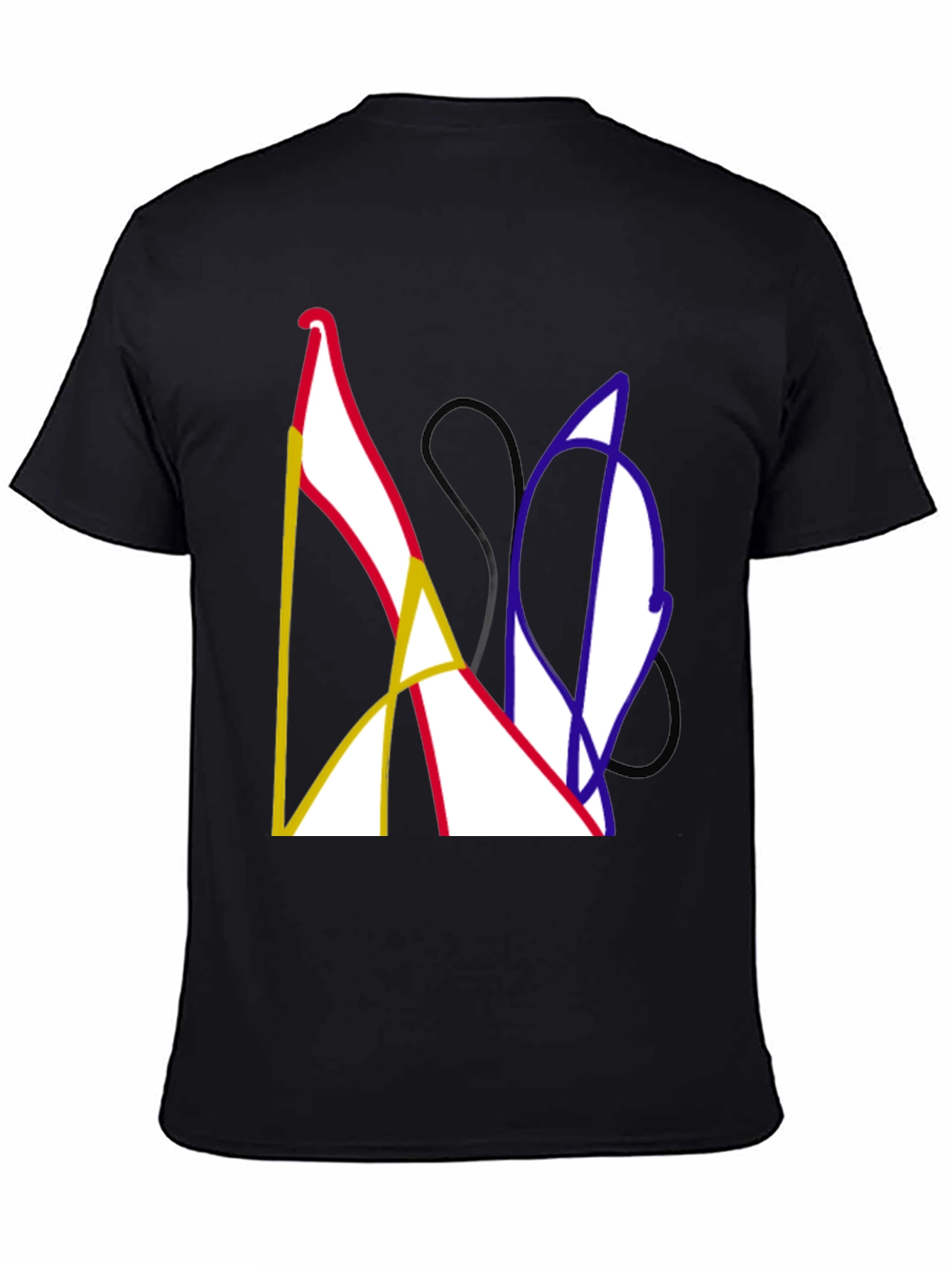 Abstract Art Black T-Shirt - Modern Graphic Tee