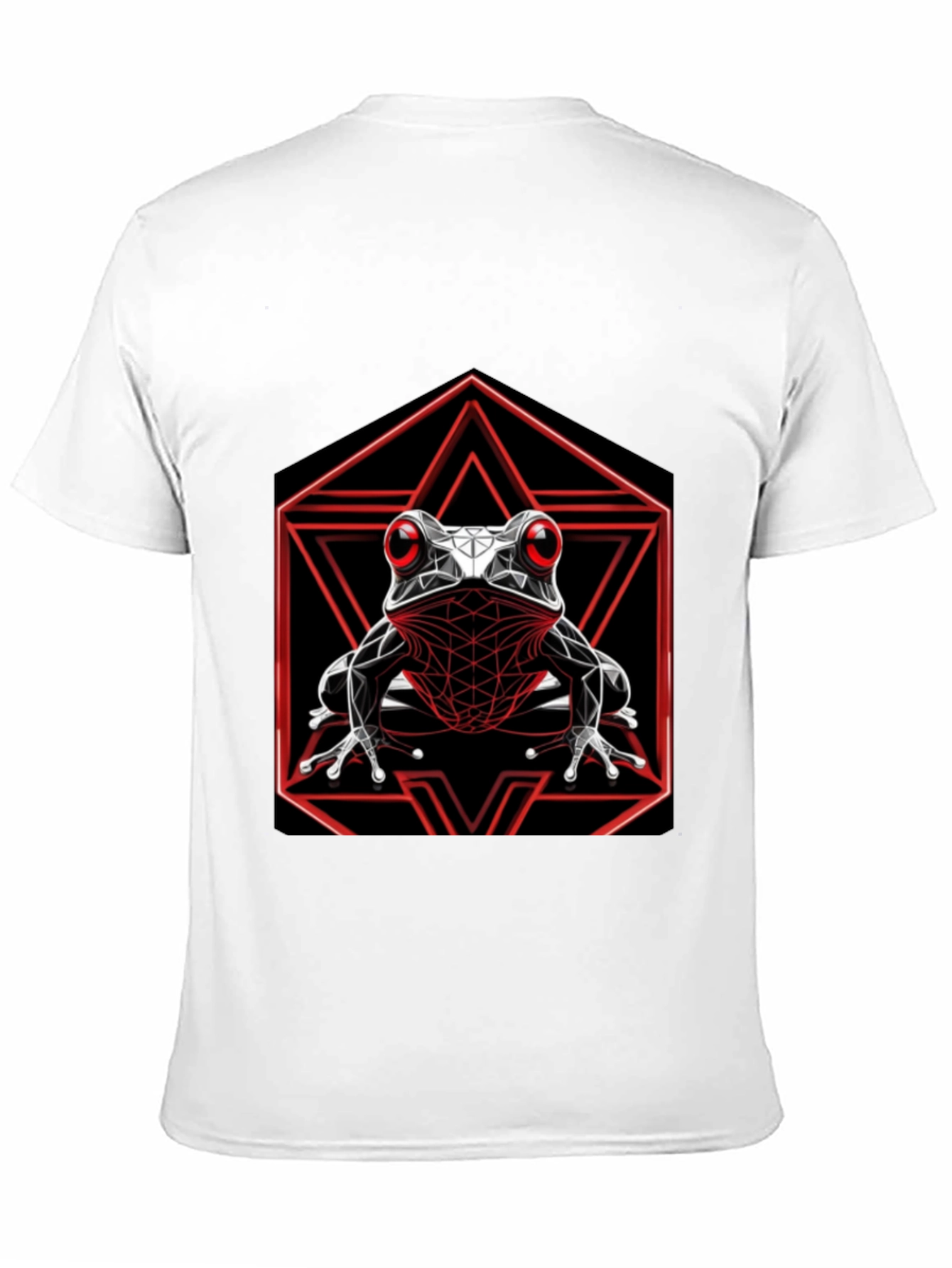 Geometric Frog Graphic T-Shirt - Black