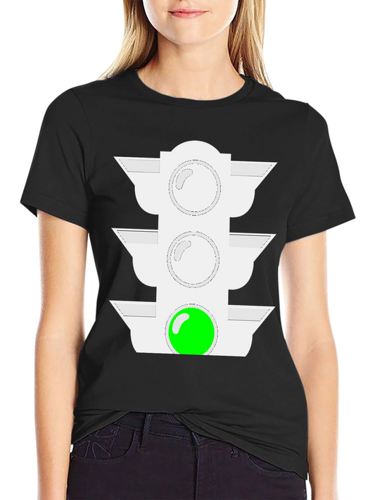 Green Light Traffic Signal Graphic Tee - Black