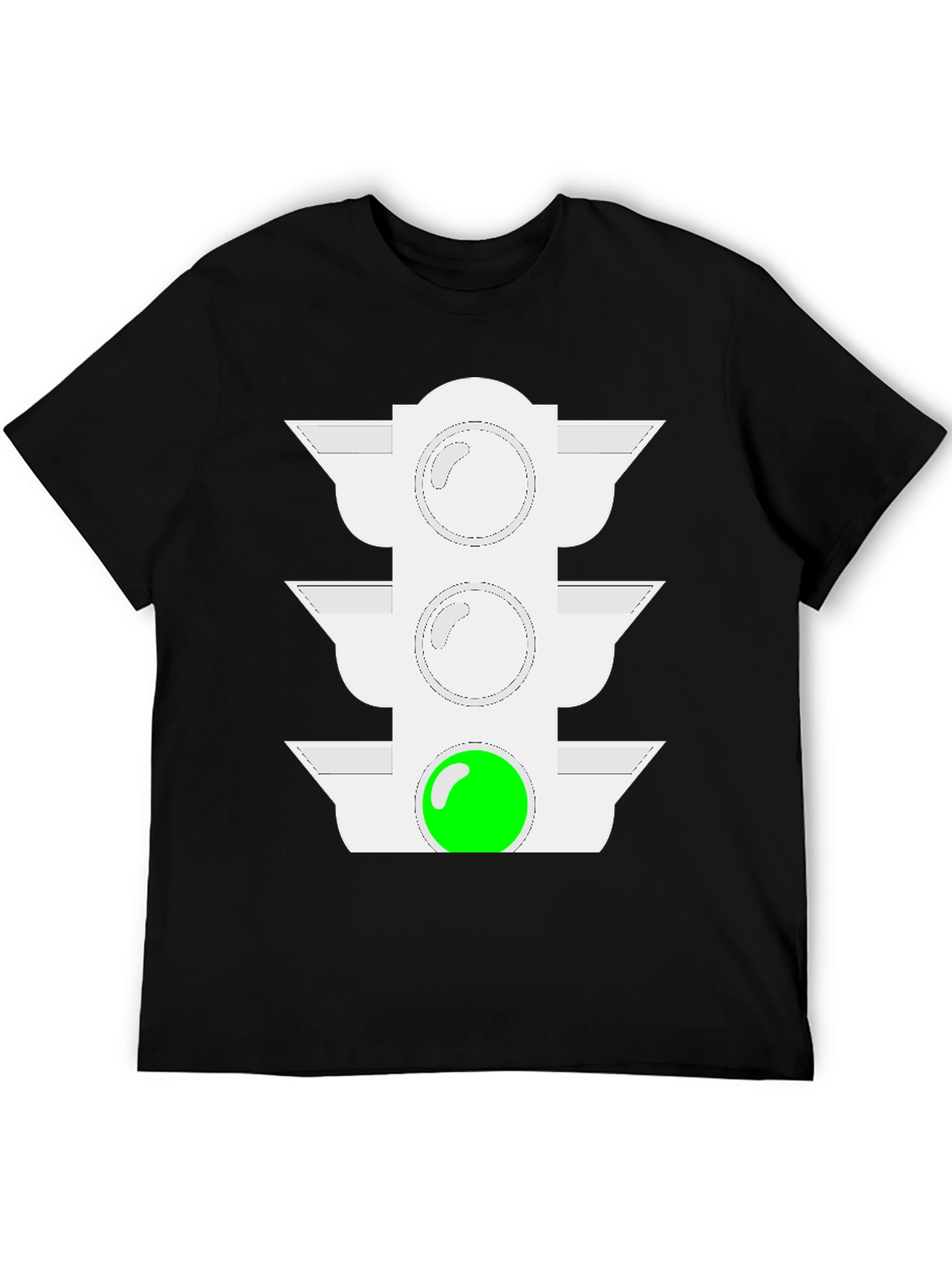Green Light Traffic Signal Graphic Tee - Black