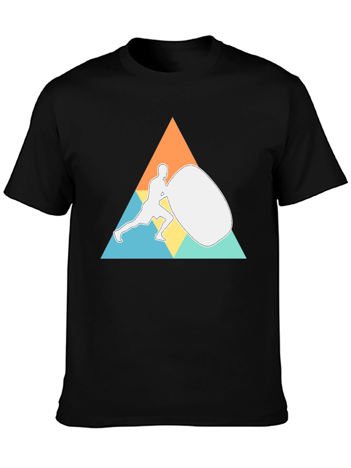 Geometric Strongman Black T-Shirt