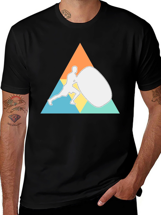 Geometric Strongman Black T-Shirt