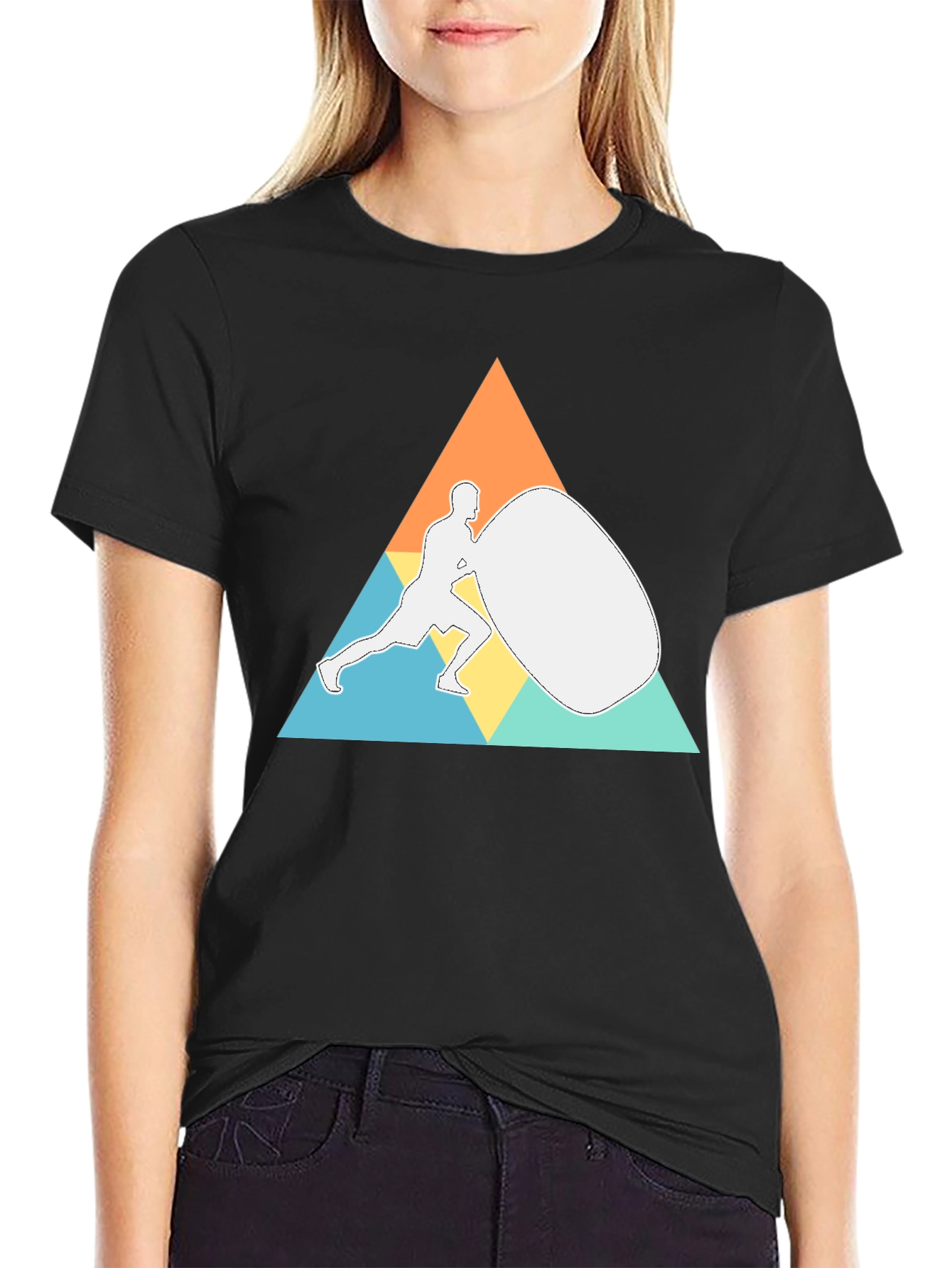 Geometric Strongman Black T-Shirt