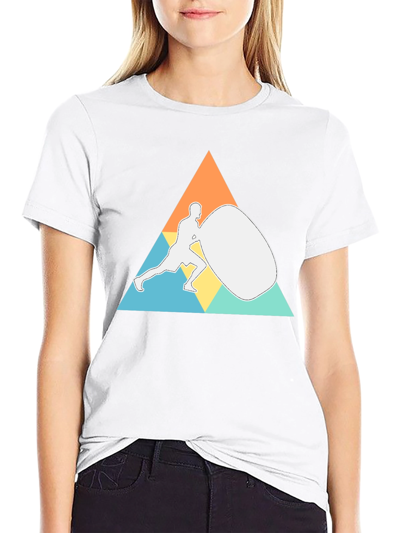 Geometric Strongman Black T-Shirt