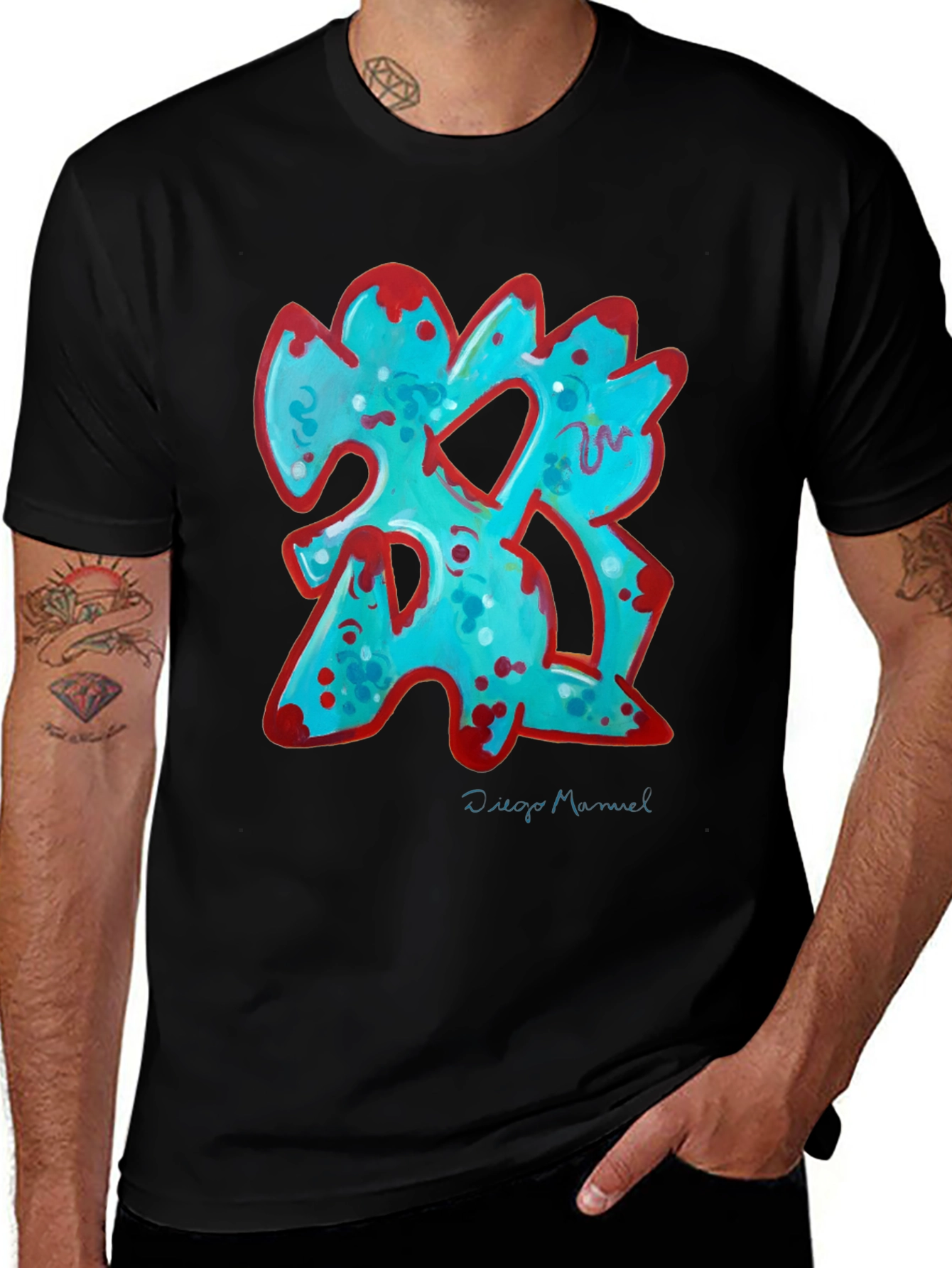 Abstract Graphic Tee - Artistic Statement Shirt