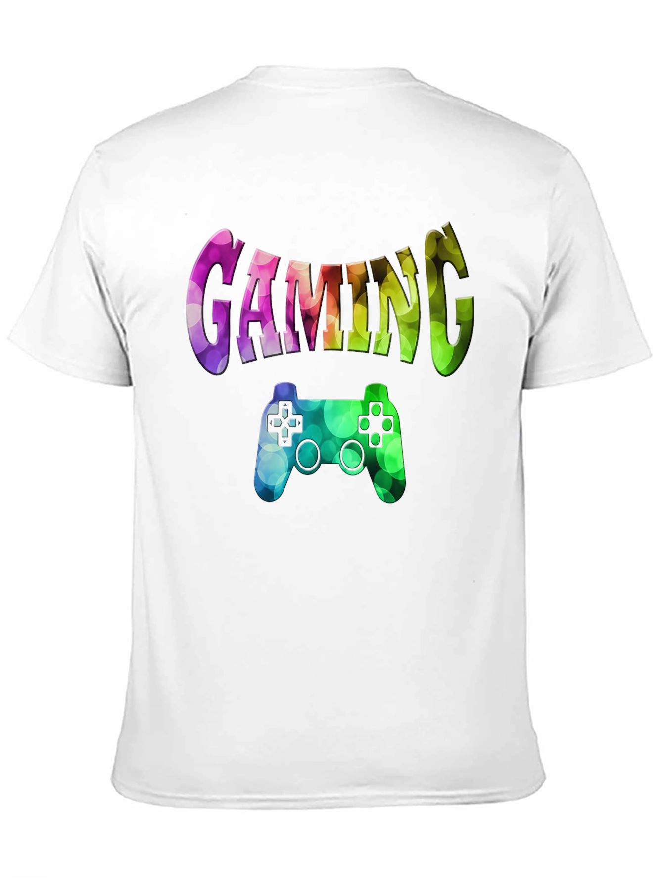 Gaming T-Shirt - Rainbow Game Controller Design