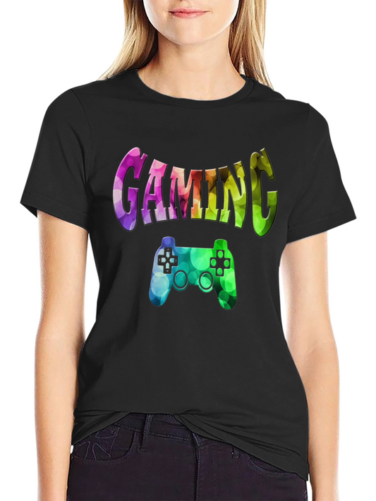 Gaming T-Shirt - Rainbow Game Controller Design