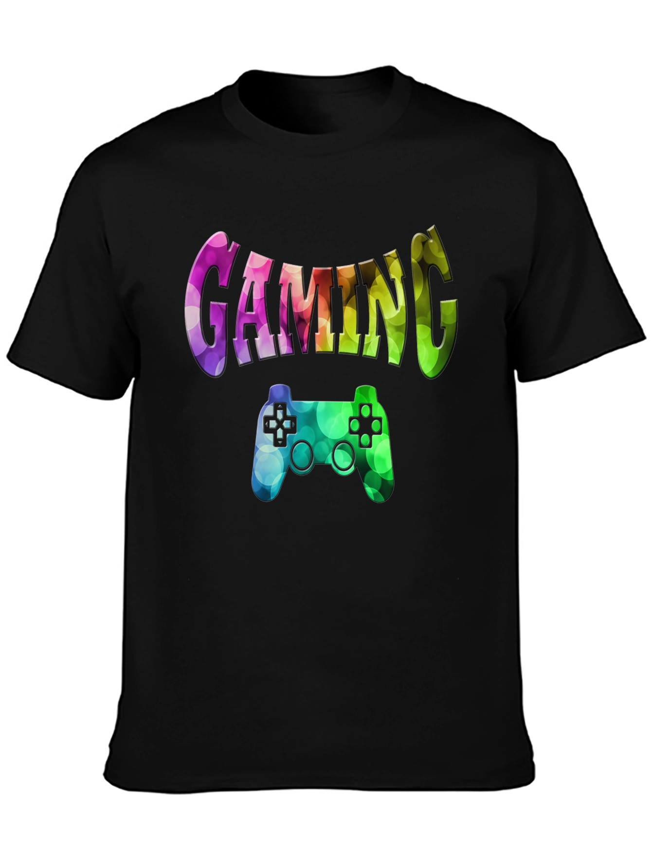 Gaming T-Shirt - Rainbow Game Controller Design