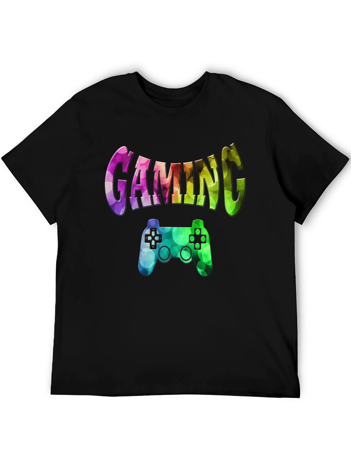 Gaming T-Shirt - Rainbow Game Controller Design