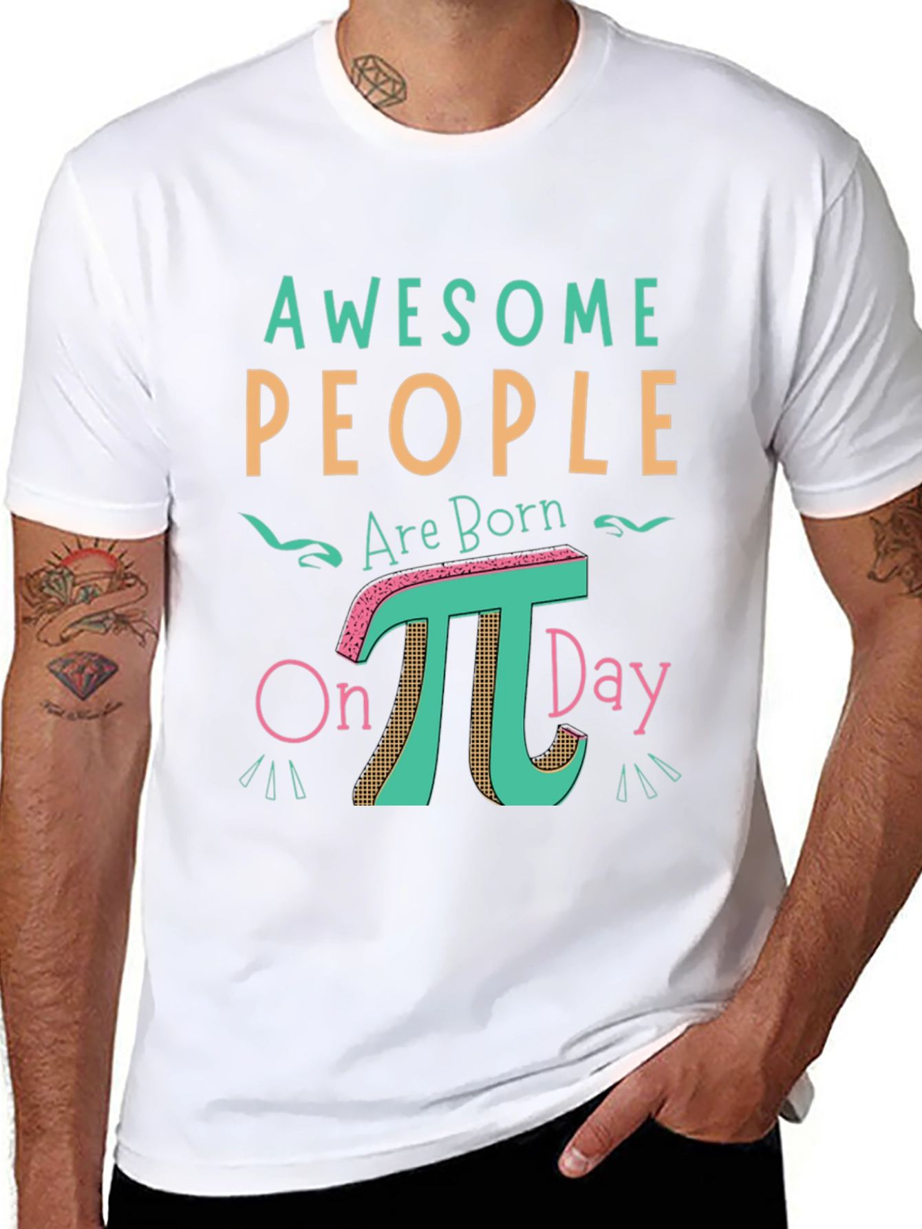 Awesome People Pi Day T-Shirt - Math Humor