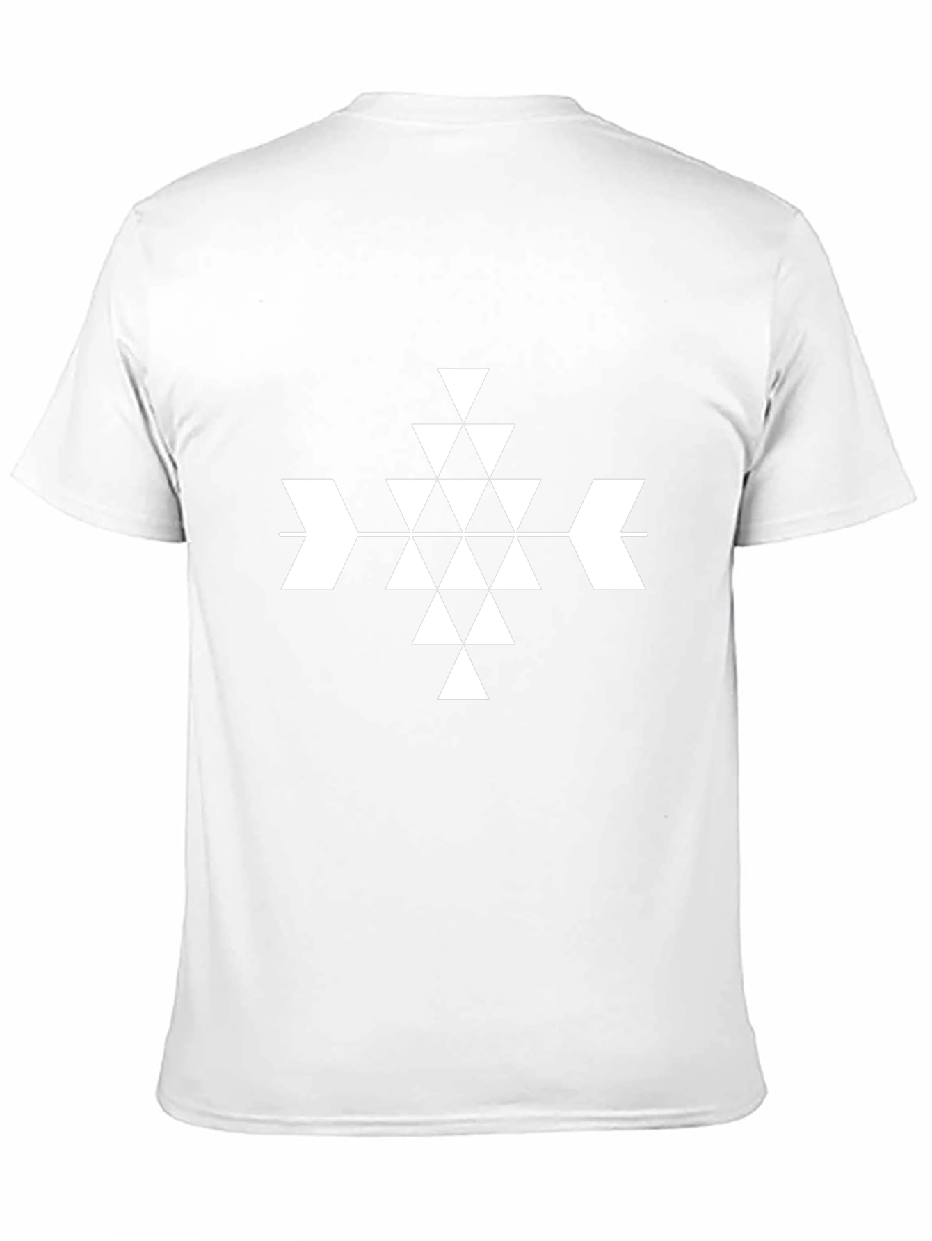 Geometric Aztec Triangle Black T-Shirt