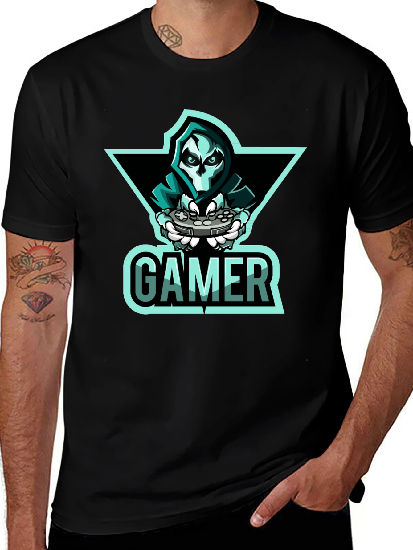 Gamer Reaper Graphic T-Shirt - Cool Gaming Apparel
